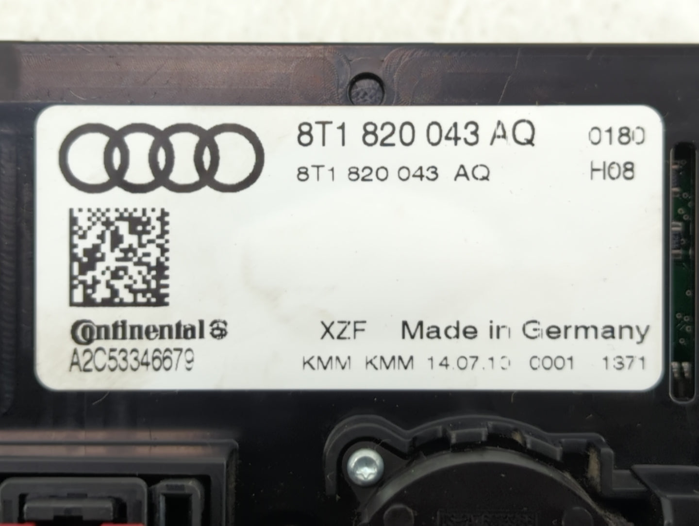 2010-2013 Audi A5 Climate Control Module Temperature AC/Heater Replacement P/N:8K1 820 043 T 8T1 820 043 AQ Fits OEM Used Au