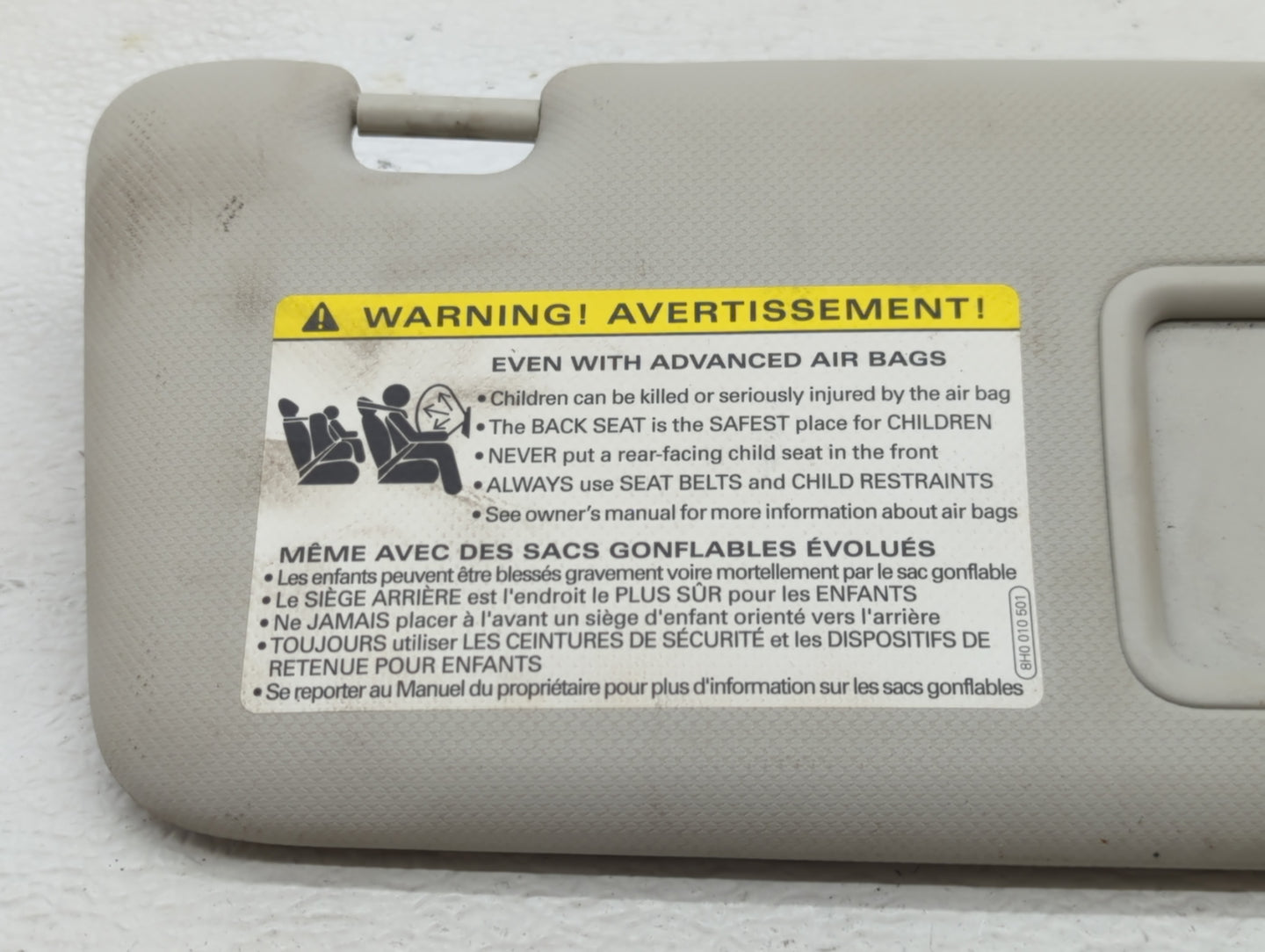 2008-2011 Audi A5 Sun Visor Shade Replacement Driver Left Mirror Fits Fits 2008 2009 2010 2011 OEM Used Auto Parts - Oemused