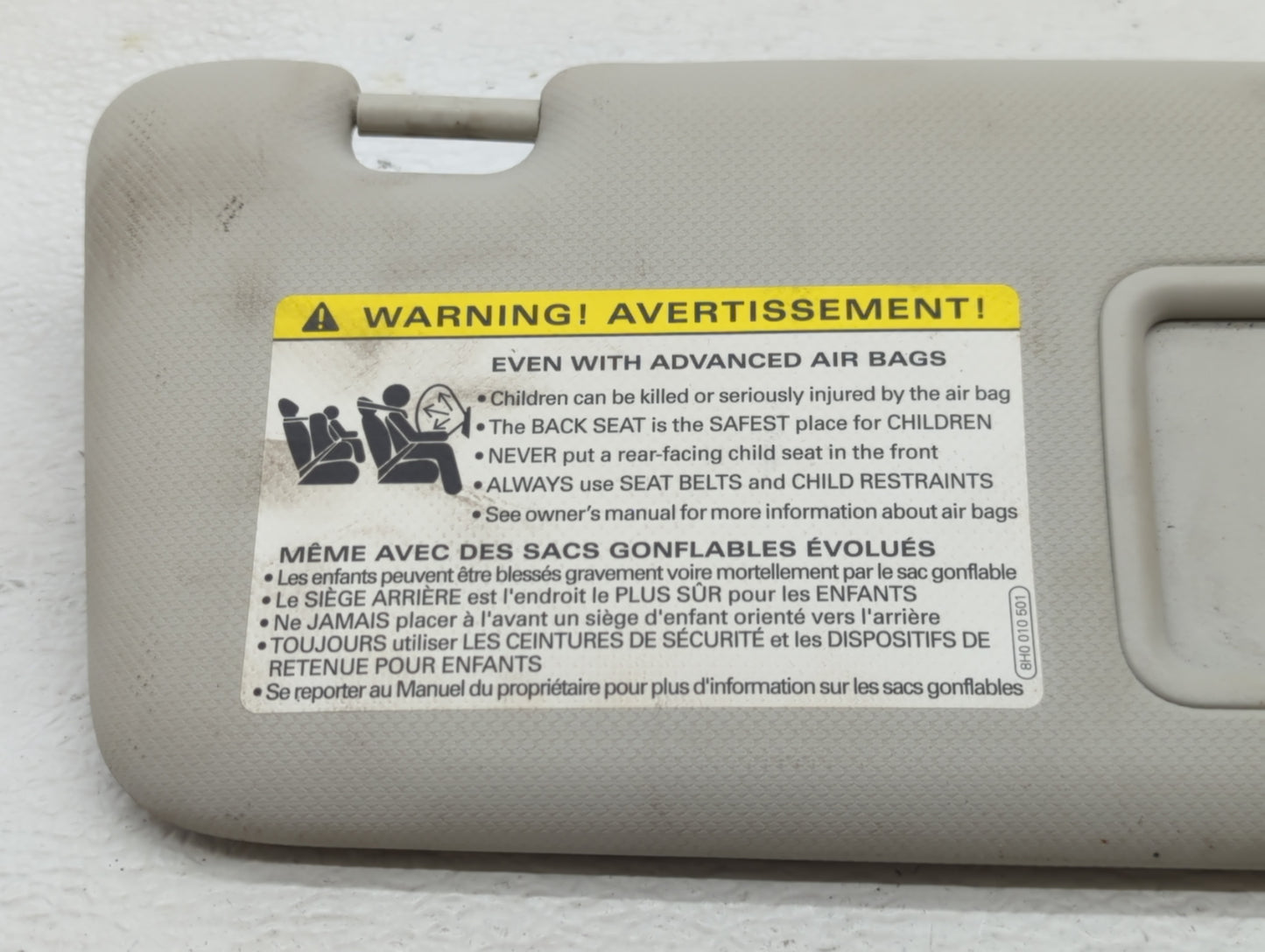 2008-2011 Audi A5 Sun Visor Shade Replacement Driver Left Mirror Fits Fits 2008 2009 2010 2011 OEM Used Auto Parts - Oemused