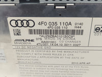 2010-2011 Audi A6 Radio AM FM Cd Player Receiver Replacement P/N:4F0 035 110A Fits Fits 2010 2011 OEM Used Auto Parts - Oemu