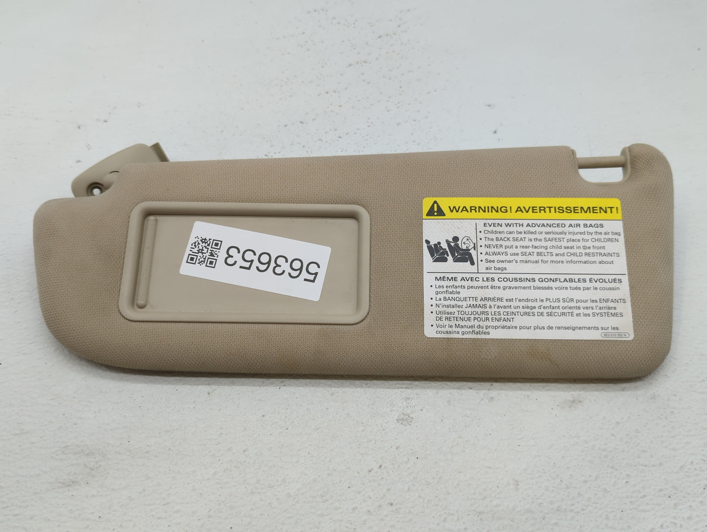 2005-2011 Audi A6 Sun Visor Shade Replacement Passenger Right Mirror Fits Fits 2005 2006 2007 2008 2009 2010 2011 OEM Used A