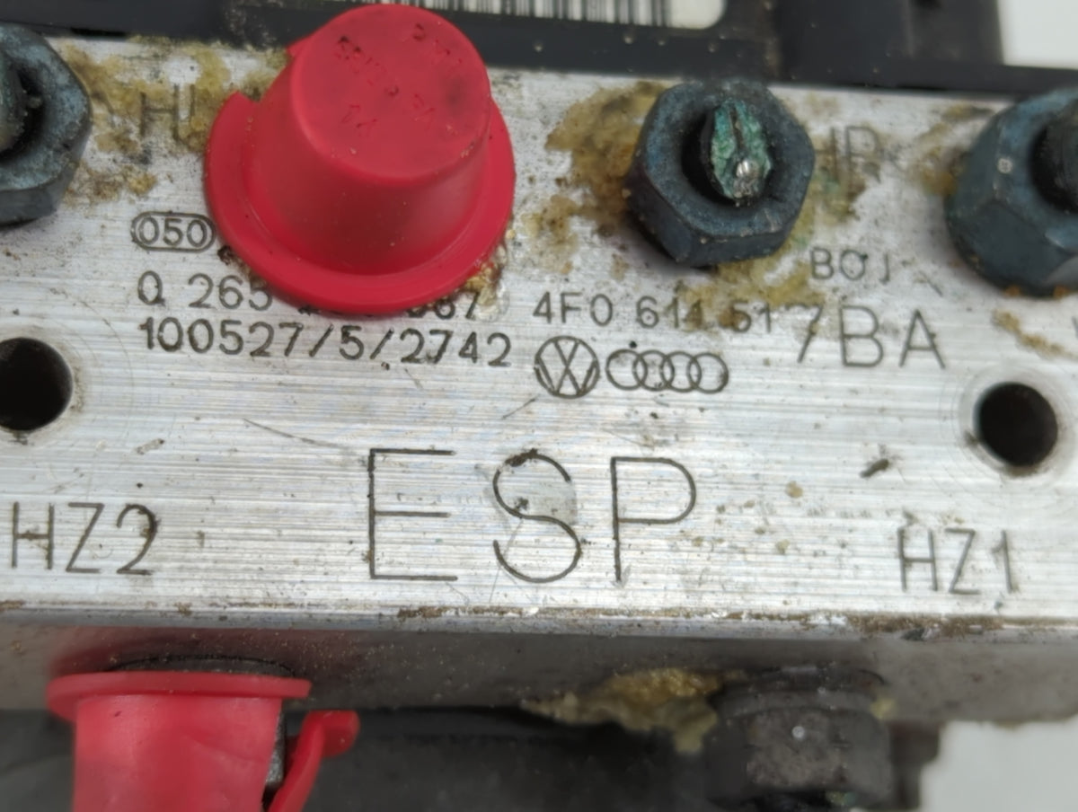 2011 Audi A6 Anti-Lock Brake ABS Pump Module Actuator OEM P/N:4F0 614 517BA Fits OEM Used Auto Parts - Oemusedautoparts1.com