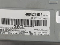 2009-2012 Audi Q5 Radio AM FM Cd Player Receiver Replacement P/N:4G0 035 082 Fits OEM Used Auto Parts - Oemusedautoparts1.co
