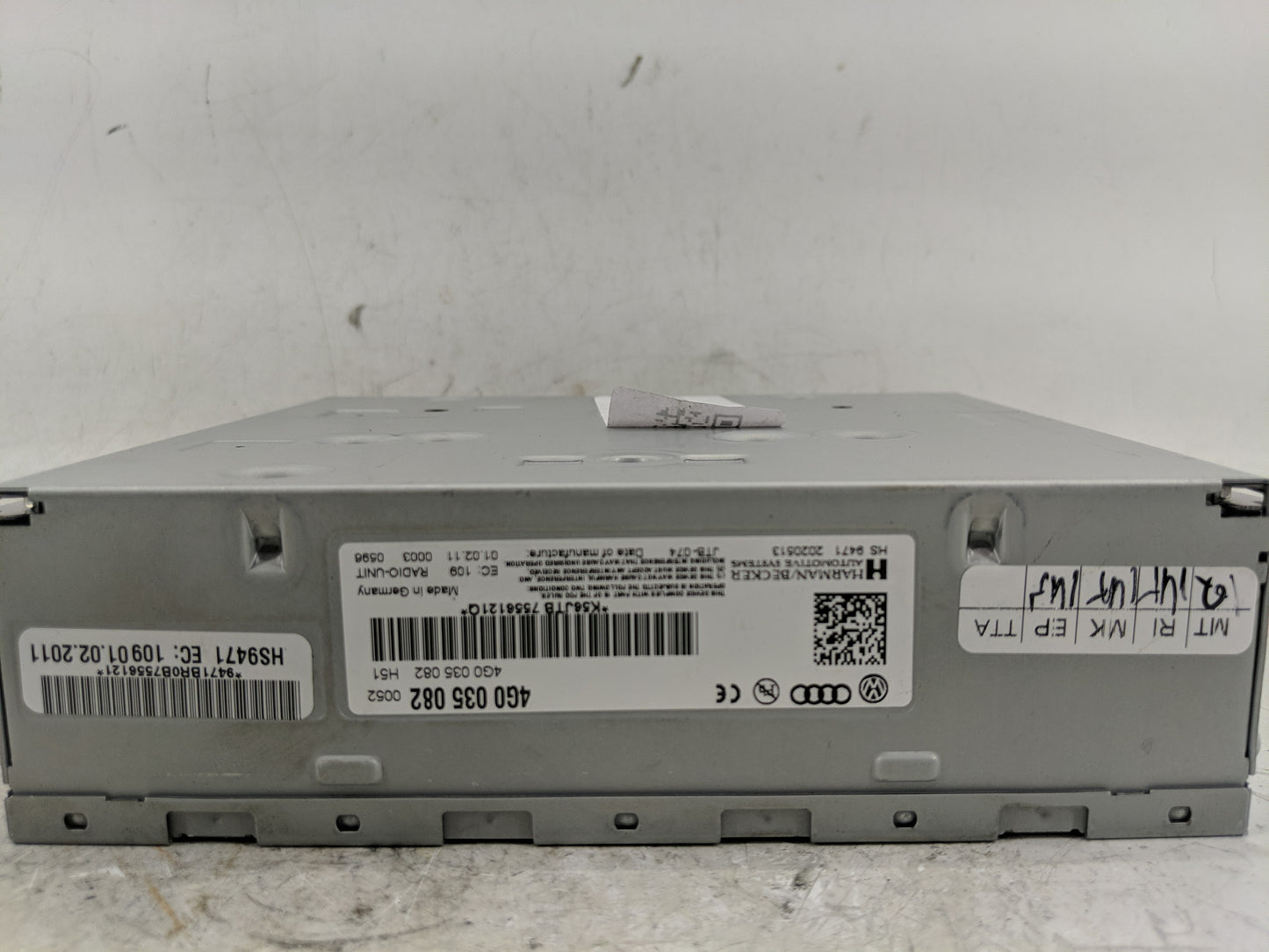 2011-2017 Audi Q5 Radio AM FM Cd Player Receiver Replacement P/N:4G0 035 082 Fits Fits 2011 2012 2013 2014 2015 2016 2017 OE