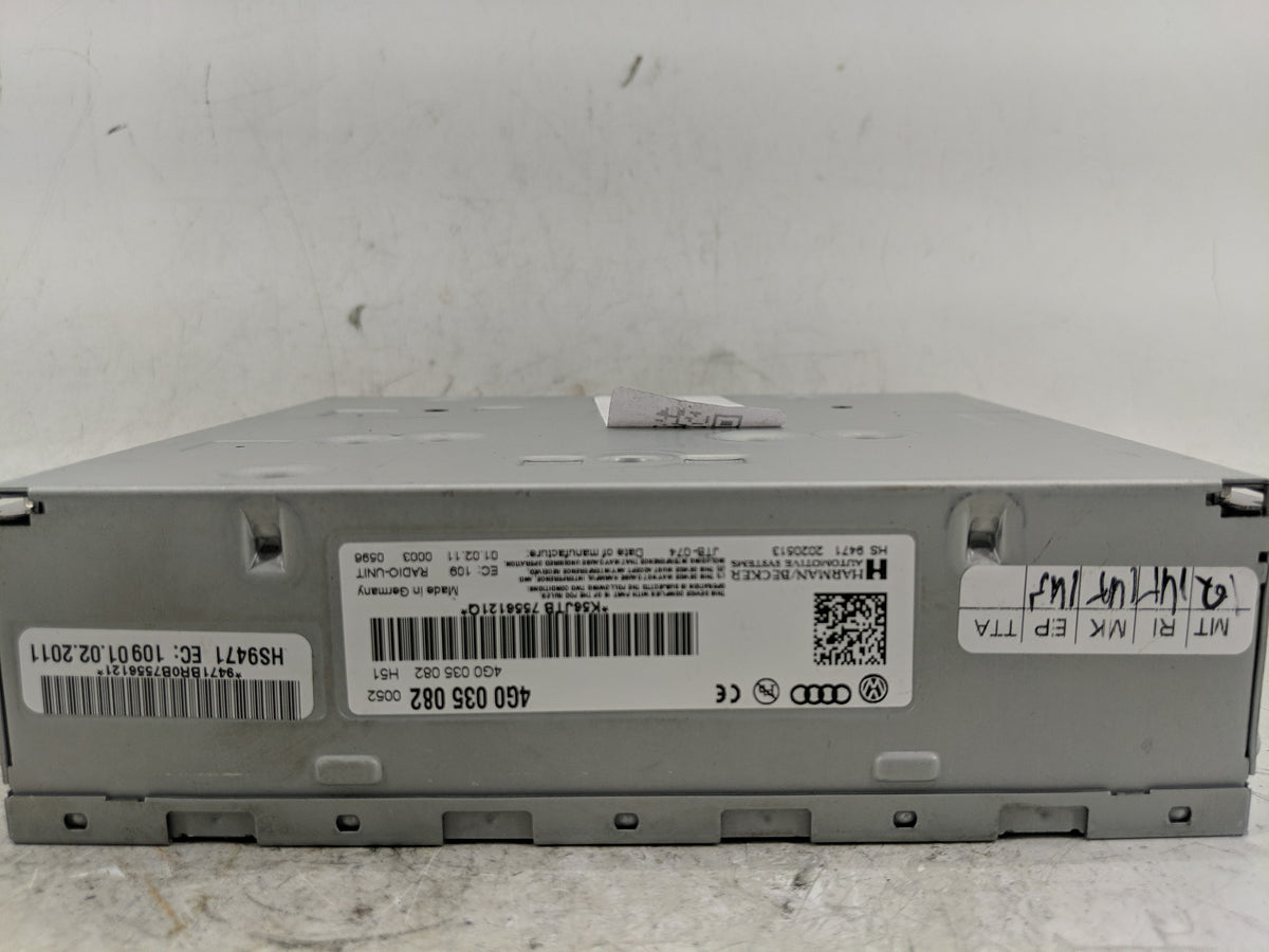 2011-2017 Audi Q5 Radio AM FM Cd Player Receiver Replacement P/N:4G0 035 082 Fits 2011 2012 2013 2014 2015 2016 2017 OEM Use