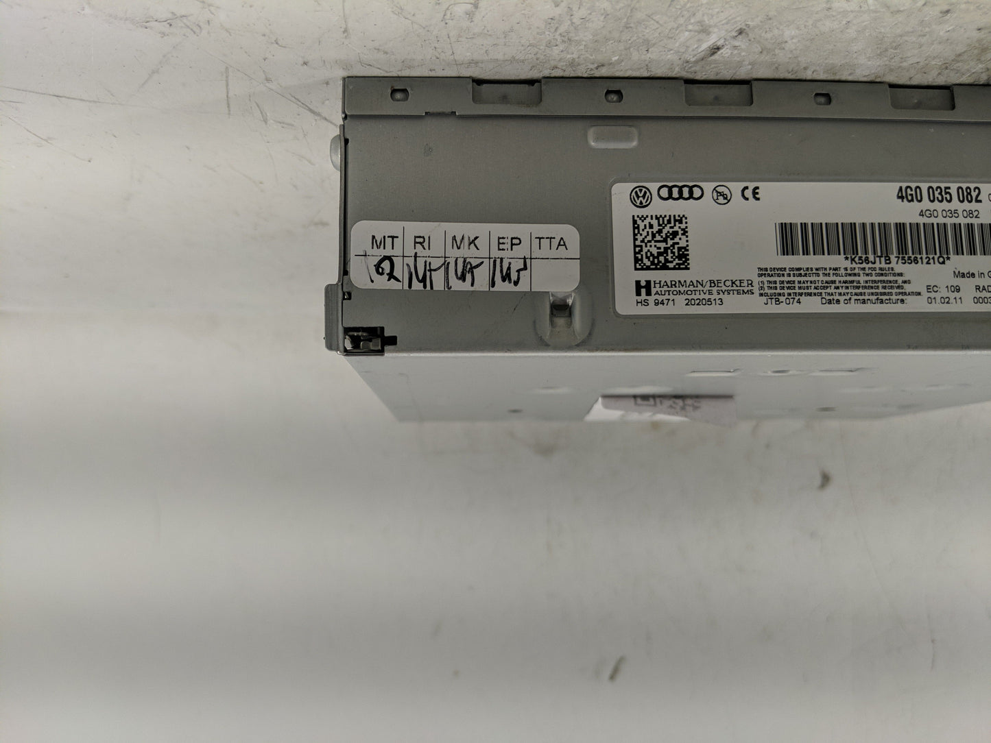 2011-2017 Audi Q5 Radio AM FM Cd Player Receiver Replacement P/N:4G0 035 082 Fits Fits 2011 2012 2013 2014 2015 2016 2017 OE