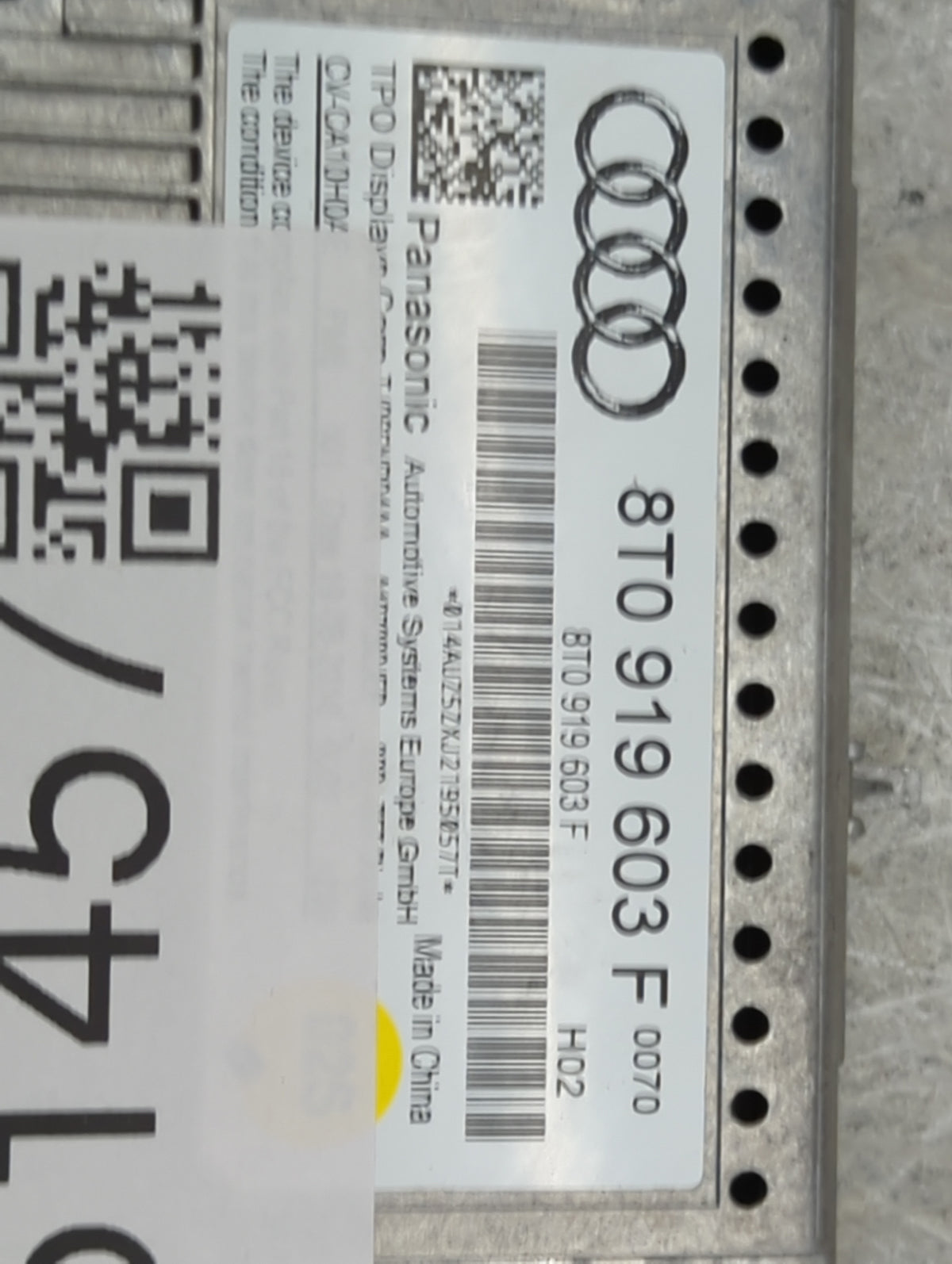 2009-2017 Audi Q5 Information Radio Display Screen 1451457 - Oemusedautoparts1.com