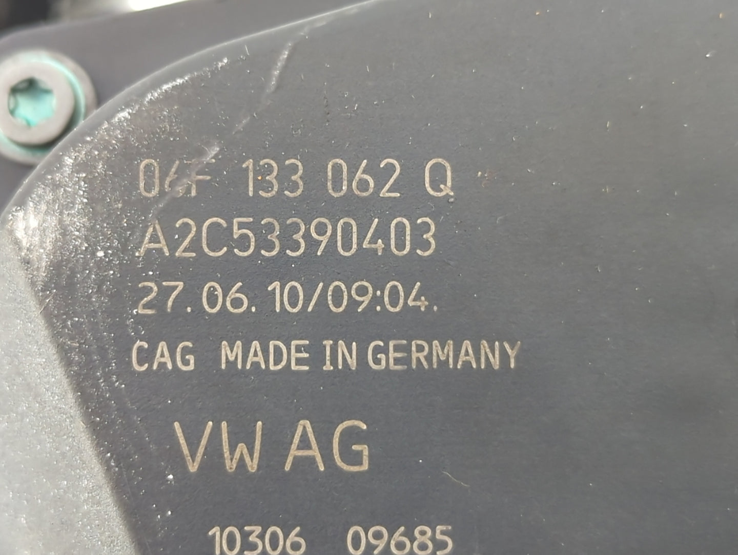 2010-2017 Audi Q5 Throttle Body P/N:06F 133 062 Q Fits OEM Used Auto Parts - Oemusedautoparts1.com