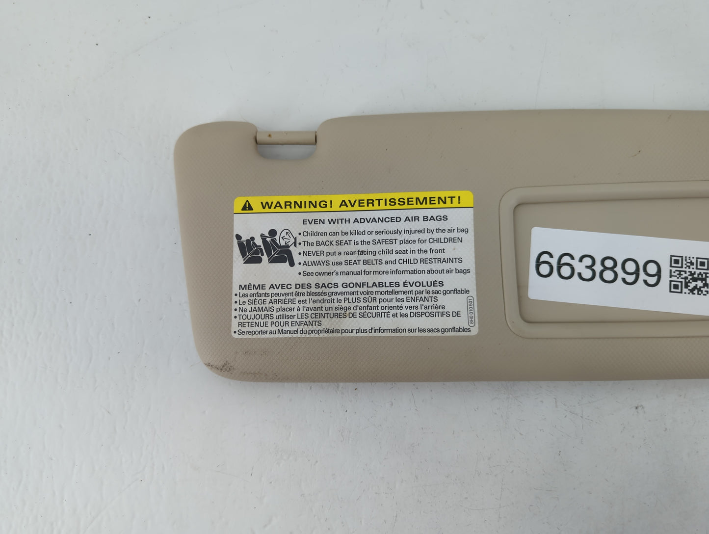 2011 Audi Q5 Sun Visor Shade Replacement Passenger Right Mirror Fits Fits 2009 2010 2012 OEM Used Auto Parts - Oemusedautopa