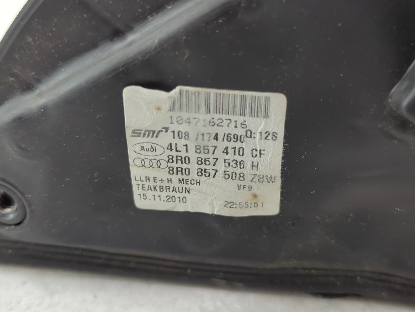 2010-2012 Audi Q7 Passenger Side View Mirror - Right Door Mirror OEM Used - Oemusedautoparts1.com