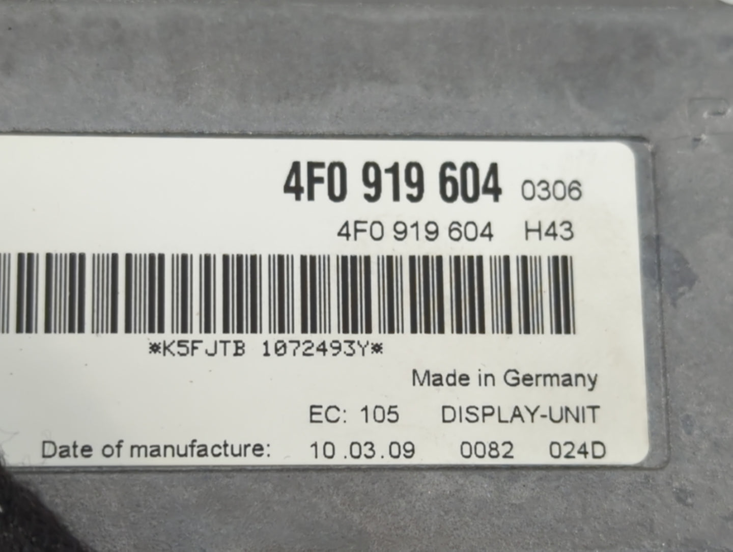 2010-2016 Audi S4 Information Display Screen - Oemusedautoparts1.com