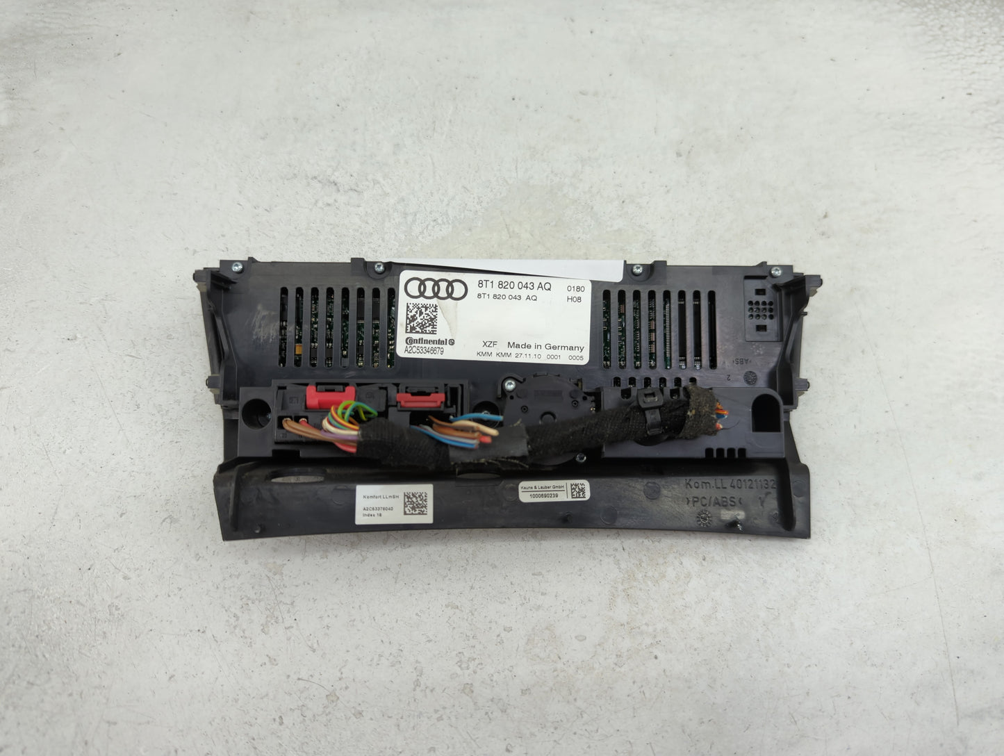 2010-2012 Audi S4 Climate Control Module Temperature AC/Heater Replacement P/N:8T1 820 043 AQ Fits OEM Used Auto Parts - Oem