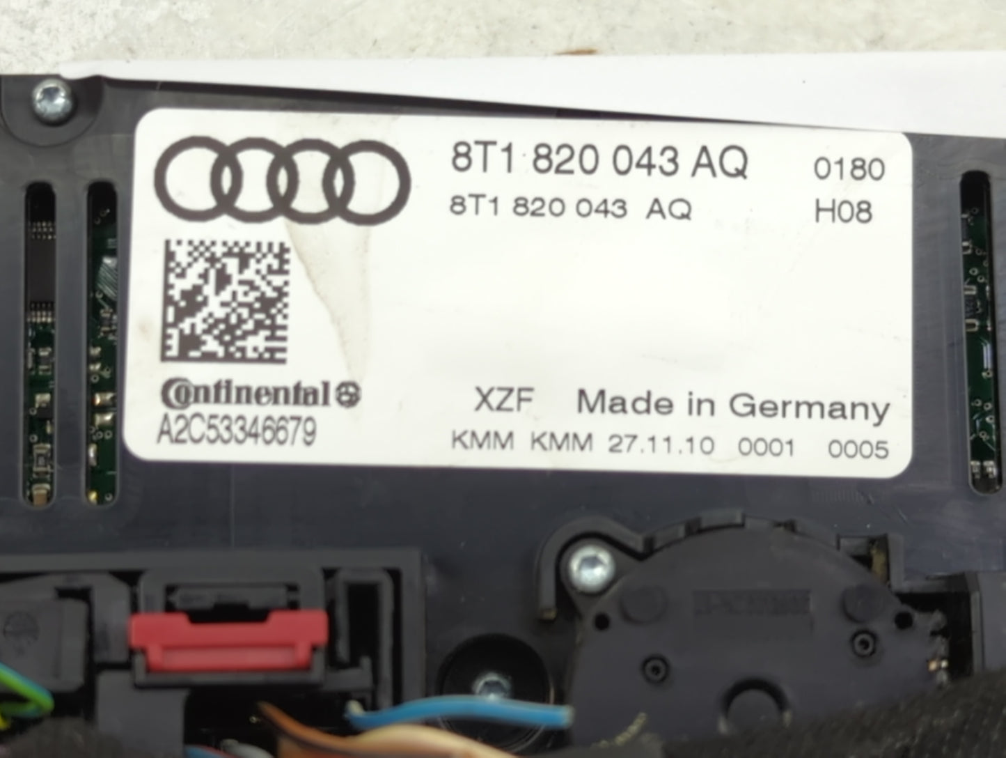 2010-2012 Audi S4 Climate Control Module Temperature AC/Heater Replacement P/N:8T1 820 043 AQ Fits OEM Used Auto Parts - Oem
