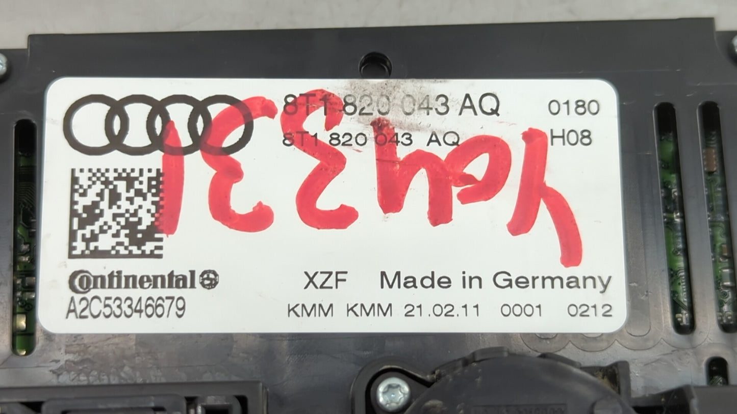 2010-2012 Audi S4 Climate Control Module Temperature AC/Heater Replacement P/N:8T1 820 043 AK 8T1 820 043 AL Fits OEM Used A