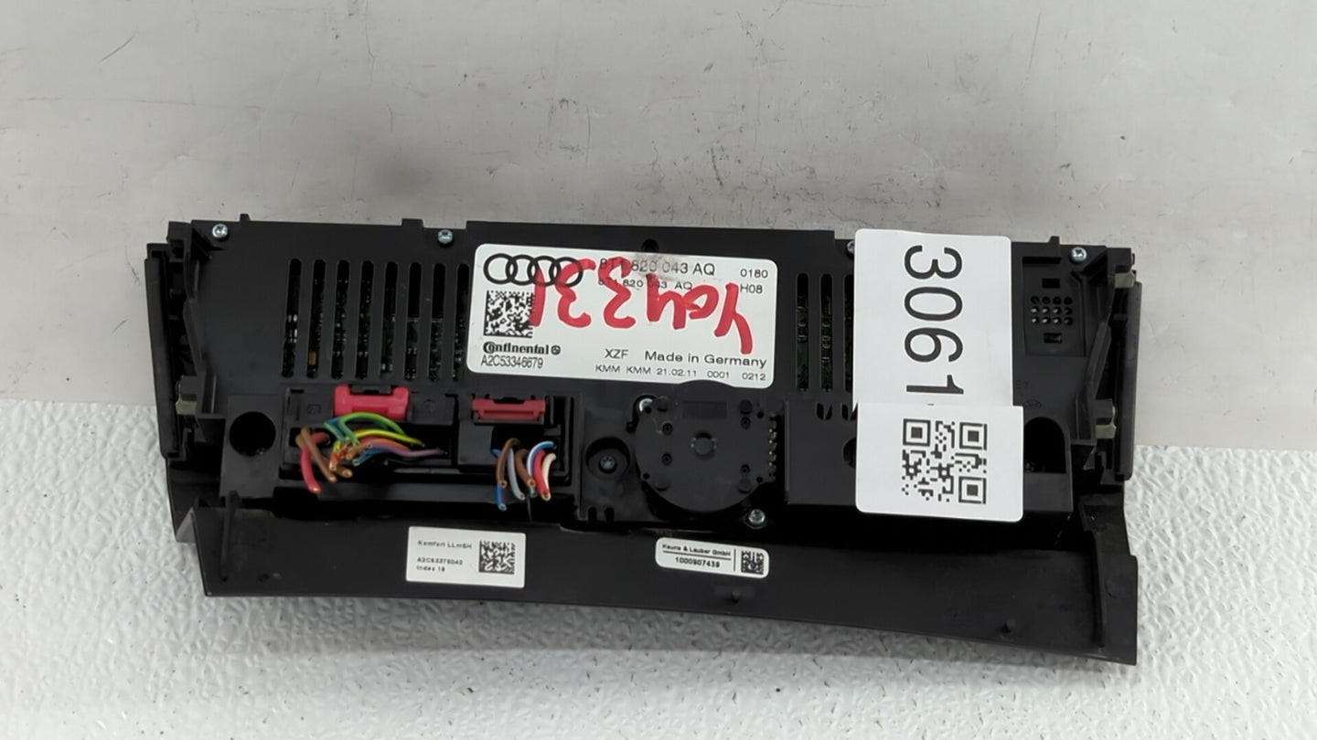 2010-2012 Audi S4 Climate Control Module Temperature AC/Heater Replacement P/N:8T1 820 043 AK 8T1 820 043 AL Fits OEM Used A
