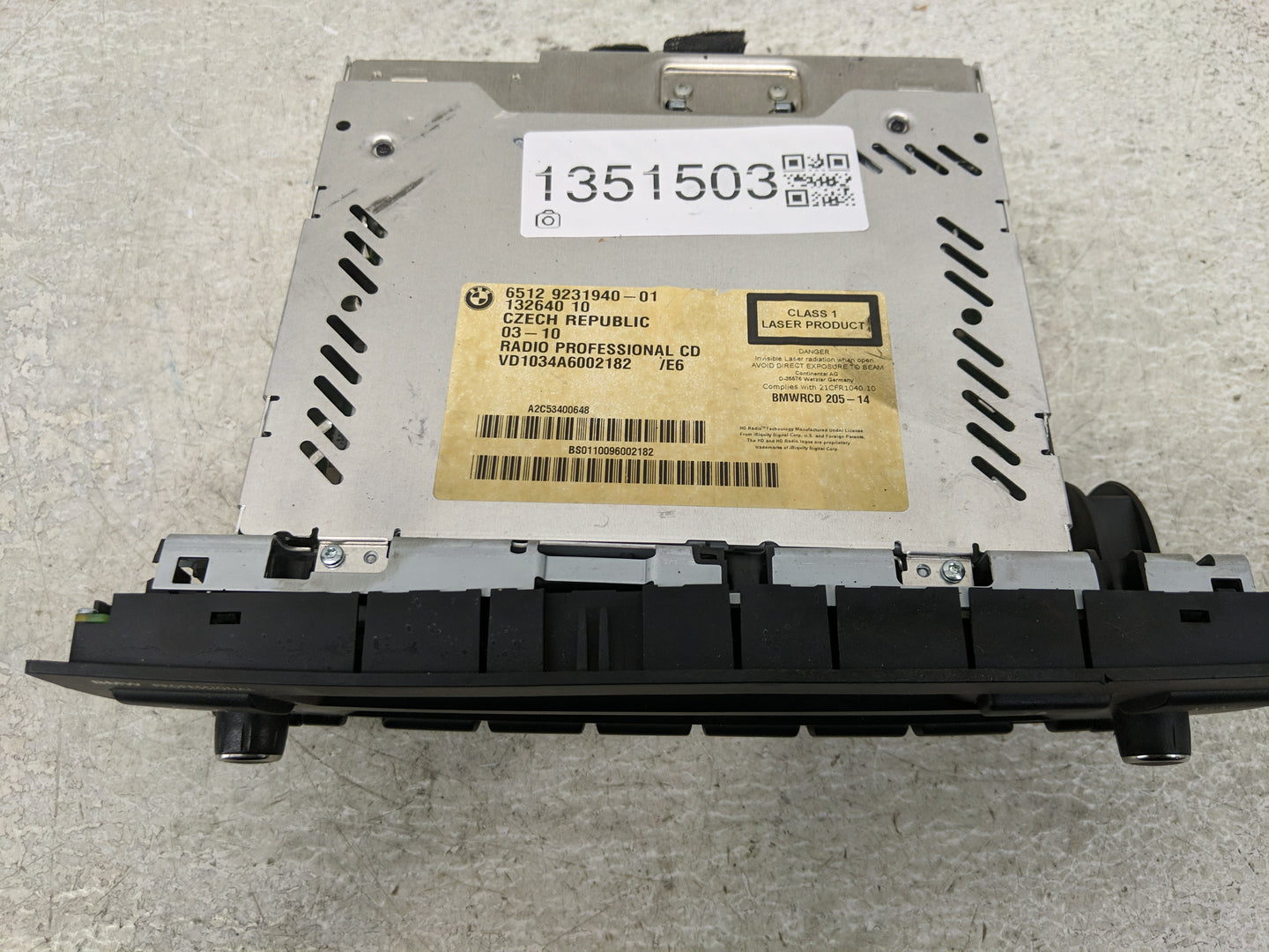 2010-2013 Bmw 128i Radio AM FM Cd Player Receiver Replacement P/N:6512 9242503-01 Fits Fits 2010 2011 2012 2013 2014 2015 20
