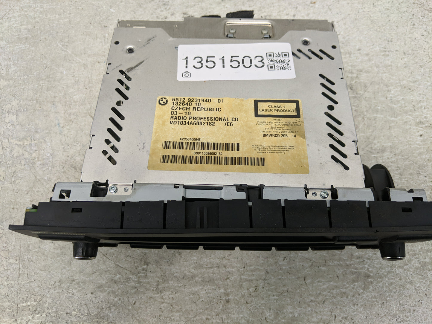 2010-2013 Bmw 128i Radio AM FM Cd Player Receiver Replacement P/N:6512 9242503-01 Fits Fits 2010 2011 2012 2013 2014 2015 20