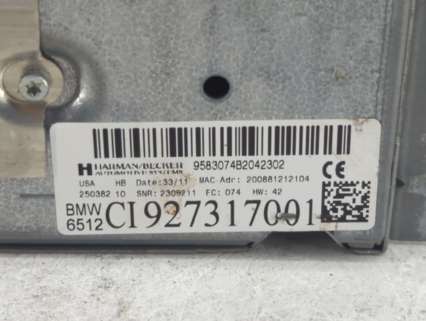 2011 Bmw 128i Radio AM FM Cd Player Receiver Replacement P/N:927317001 Fits OEM Used Auto Parts - Oemusedautoparts1.com