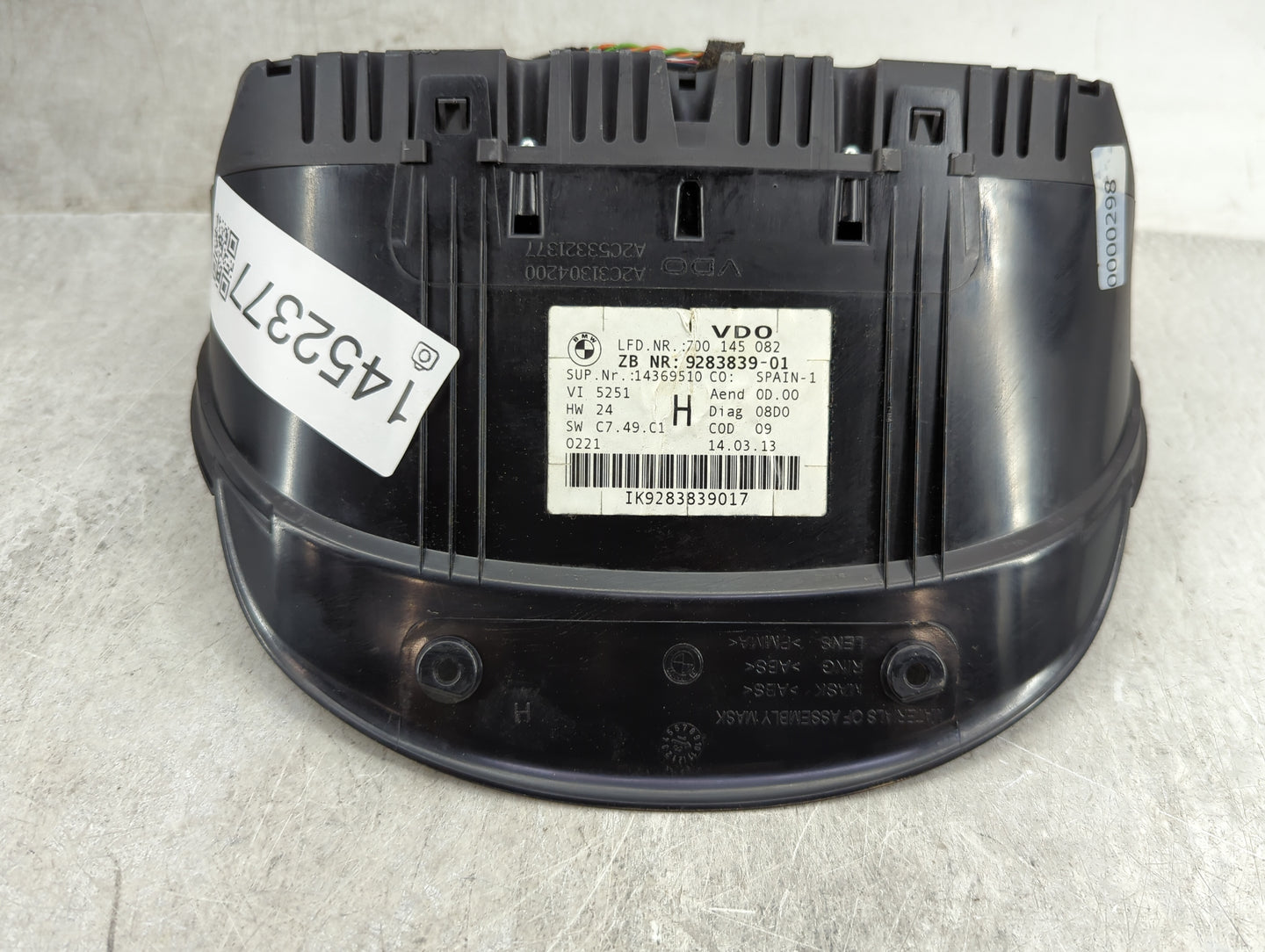 2011-2013 Bmw 328 Instrument Cluster Speedometer Gauges P/N:9242370-01 A2C 534 185 09, 14369510 Miles: Fits Fits 2011 2012 2