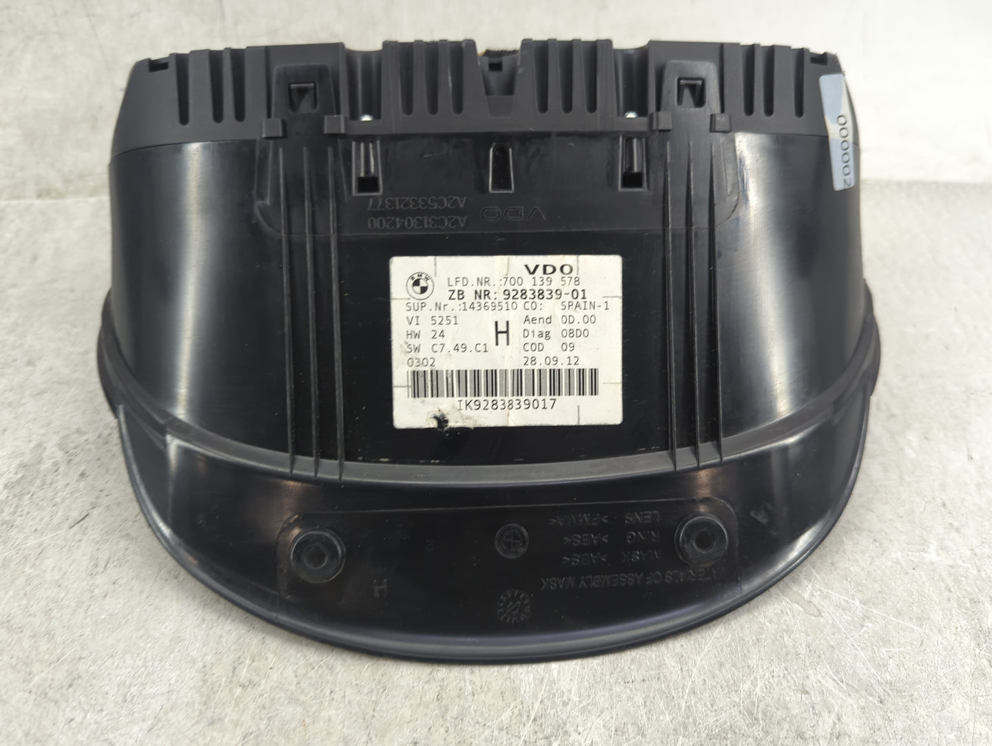 2011-2013 Bmw 328 Instrument Cluster Speedometer Gauges P/N:9242370-01 A2C 534 185 09, 14369510 Miles: Fits Fits 2011 2012 2