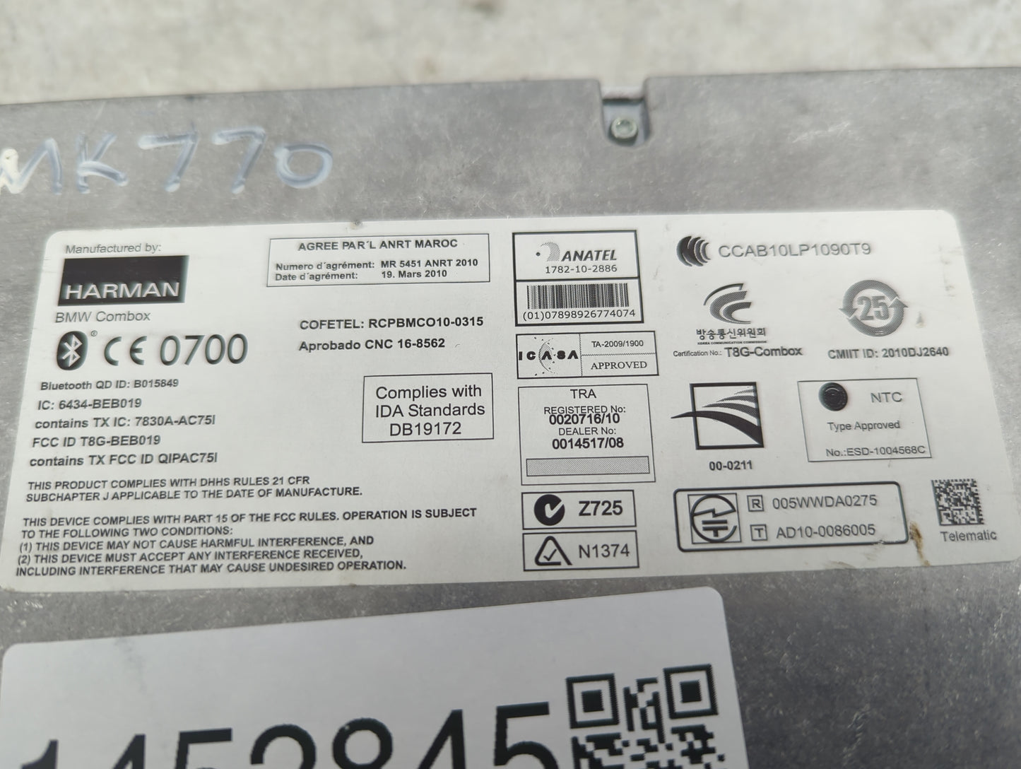 2007-2011 Bmw 328i Telematics Control Module - Oemusedautoparts1.com