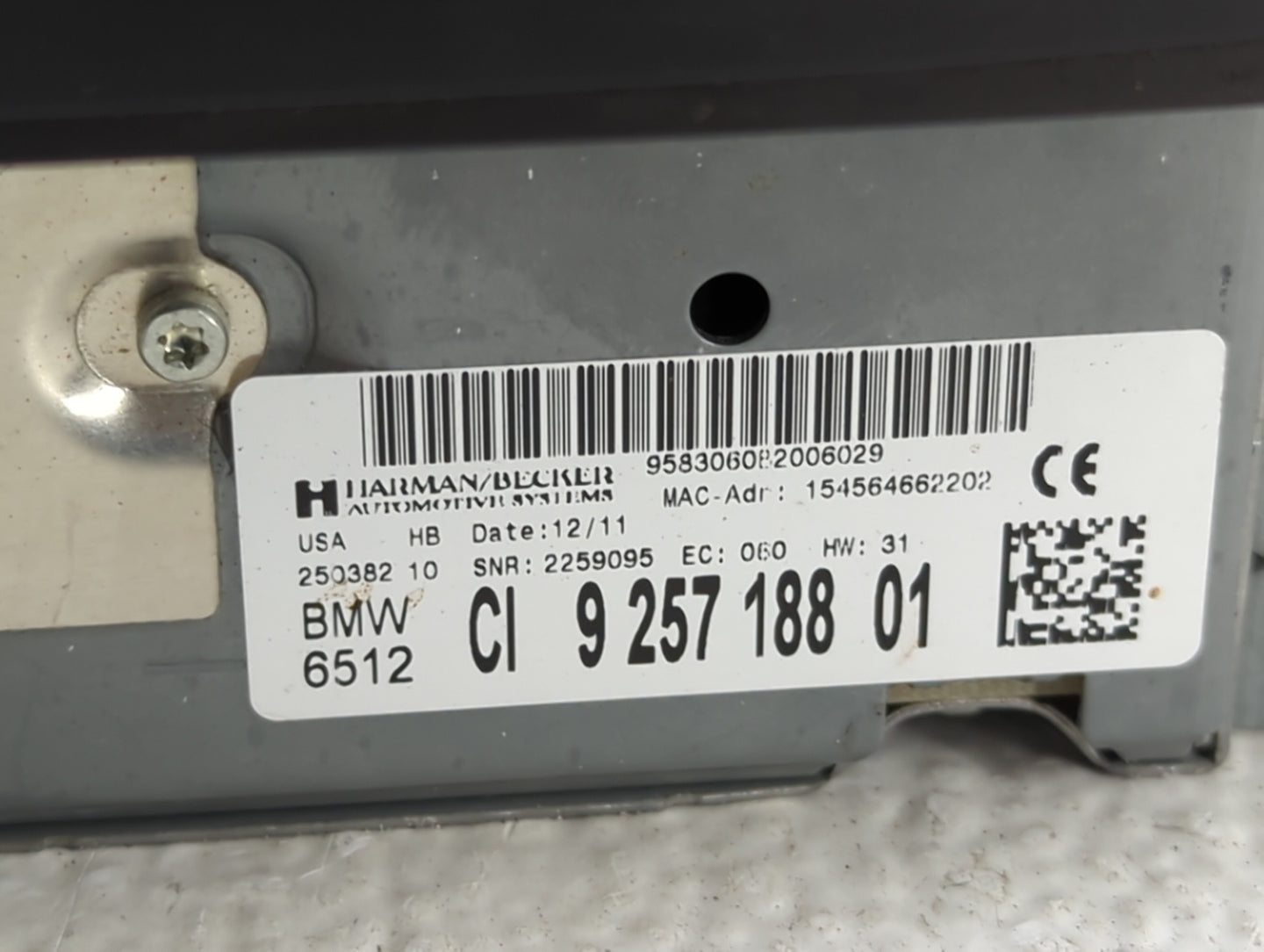 2010-2013 Bmw 328i Radio AM FM Cd Player Receiver Replacement P/N:9257188 Fits Fits 2010 2011 2012 2013 2014 2015 2016 OEM U