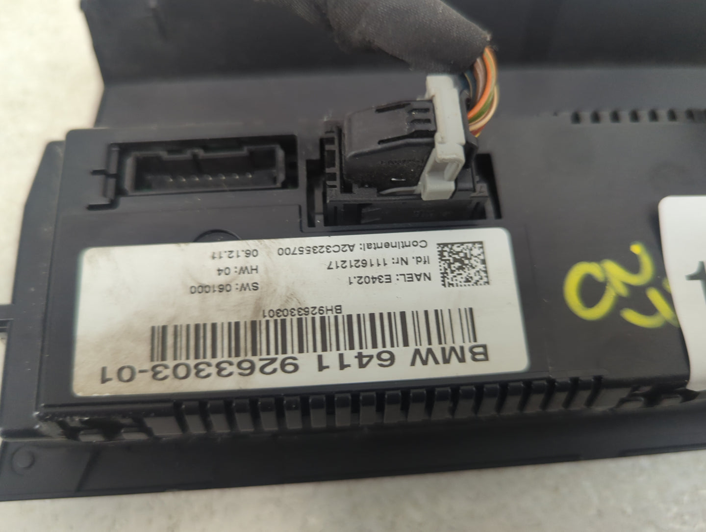 2010-2012 Bmw 328i Climate Control Module Temperature AC/Heater Replacement P/N:9263303-01 6411926330301 Fits OEM Used Auto 