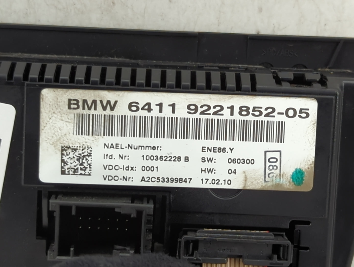 2011 Bmw 328xi Climate Control Module Temperature AC/Heater Replacement P/N:9221852-05 Fits Fits 2010 2012 2013 2014 2015 OE
