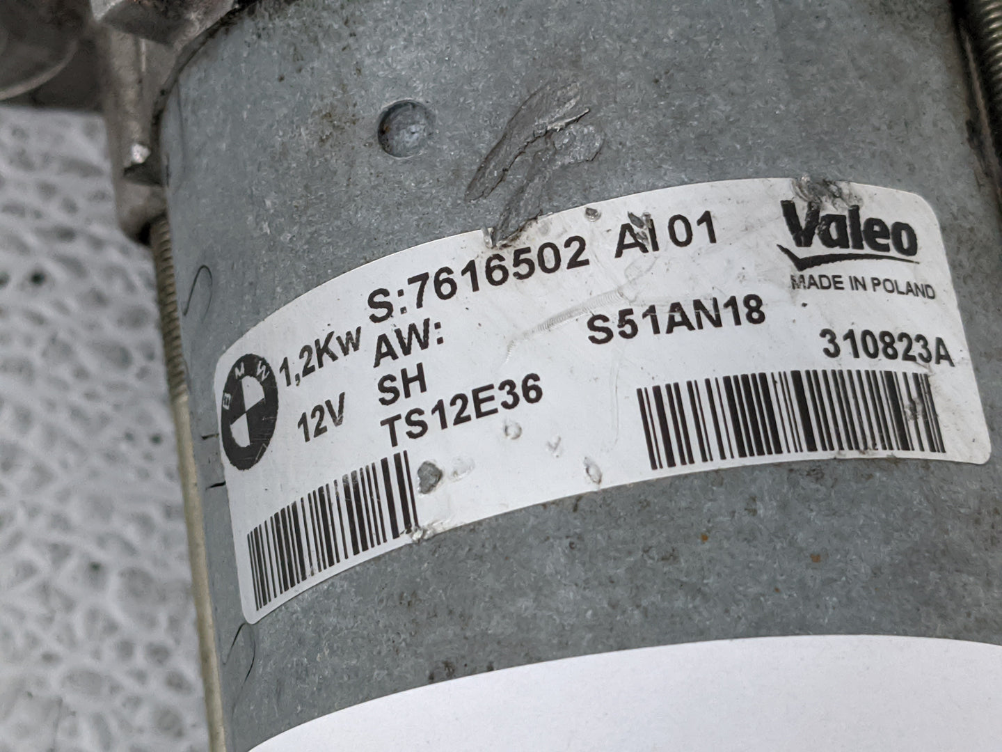 2011-2013 Bmw 328i Car Starter Motor Solenoid OEM P/N:7616502 Fits Fits 2011 2012 2013 2014 2015 2016 OEM Used Auto Parts - 