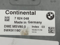2011-2012 Bmw 328i PCM Engine Control Computer ECU ECM PCU OEM P/N:5WK91160 7 624 048 Fits Fits 2011 2012 2013 OEM Used Auto