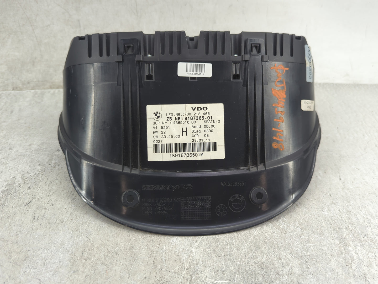 2011 Bmw 328i Instrument Cluster Speedometer Gauges Miles: Fits OEM Used Auto Parts - Oemusedautoparts1.com