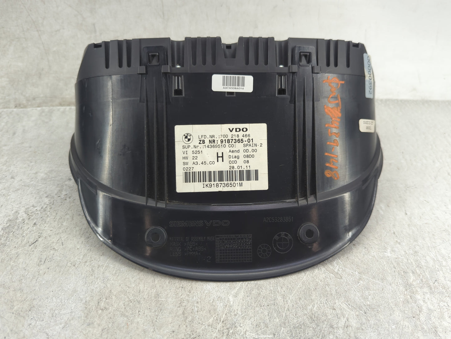 2011 Bmw 328i Instrument Cluster Speedometer Gauges Miles: Fits OEM Used Auto Parts - Oemusedautoparts1.com