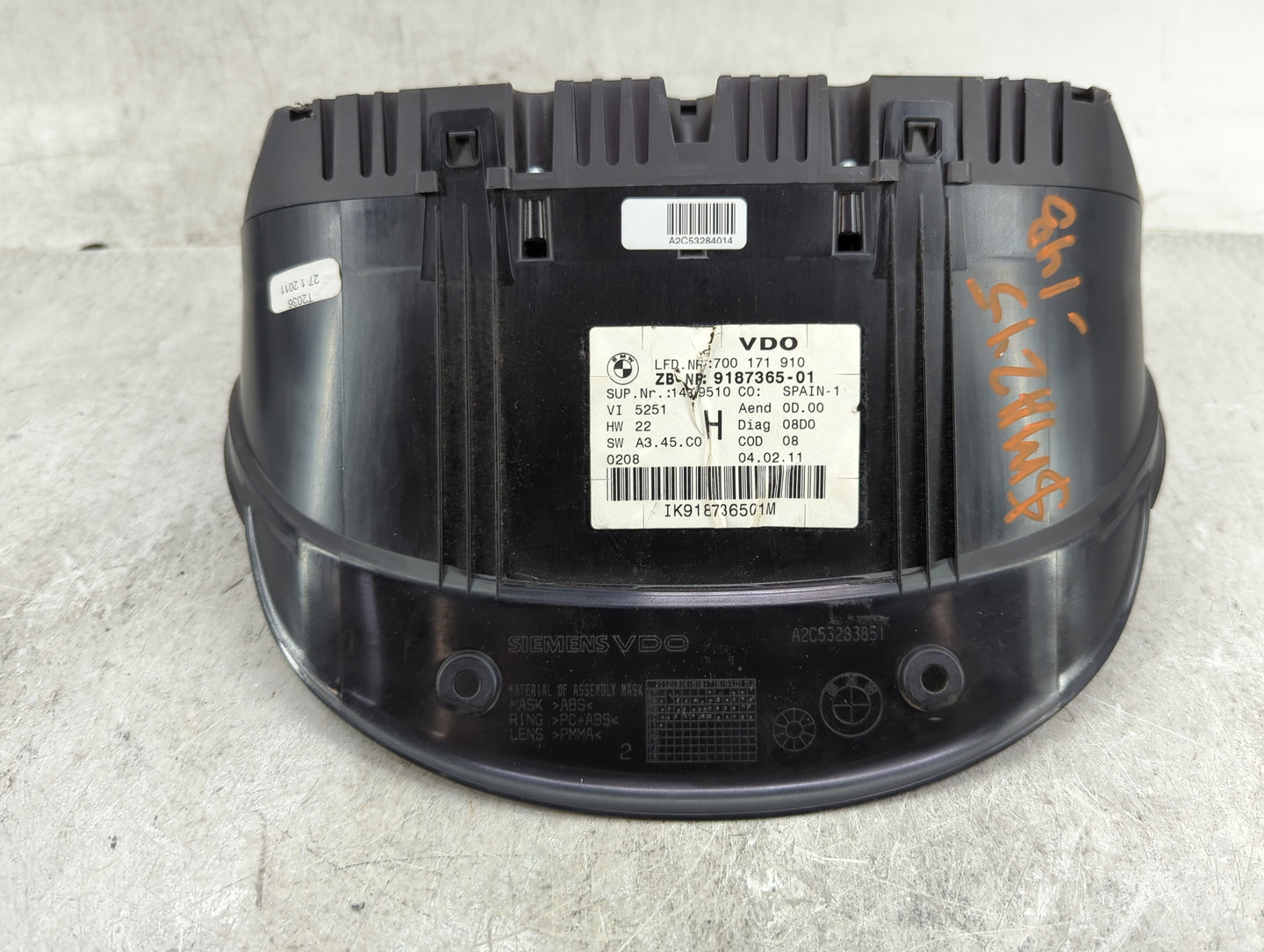 2011 Bmw 328i Instrument Cluster Speedometer Gauges Miles: Fits OEM Used Auto Parts - Oemusedautoparts1.com