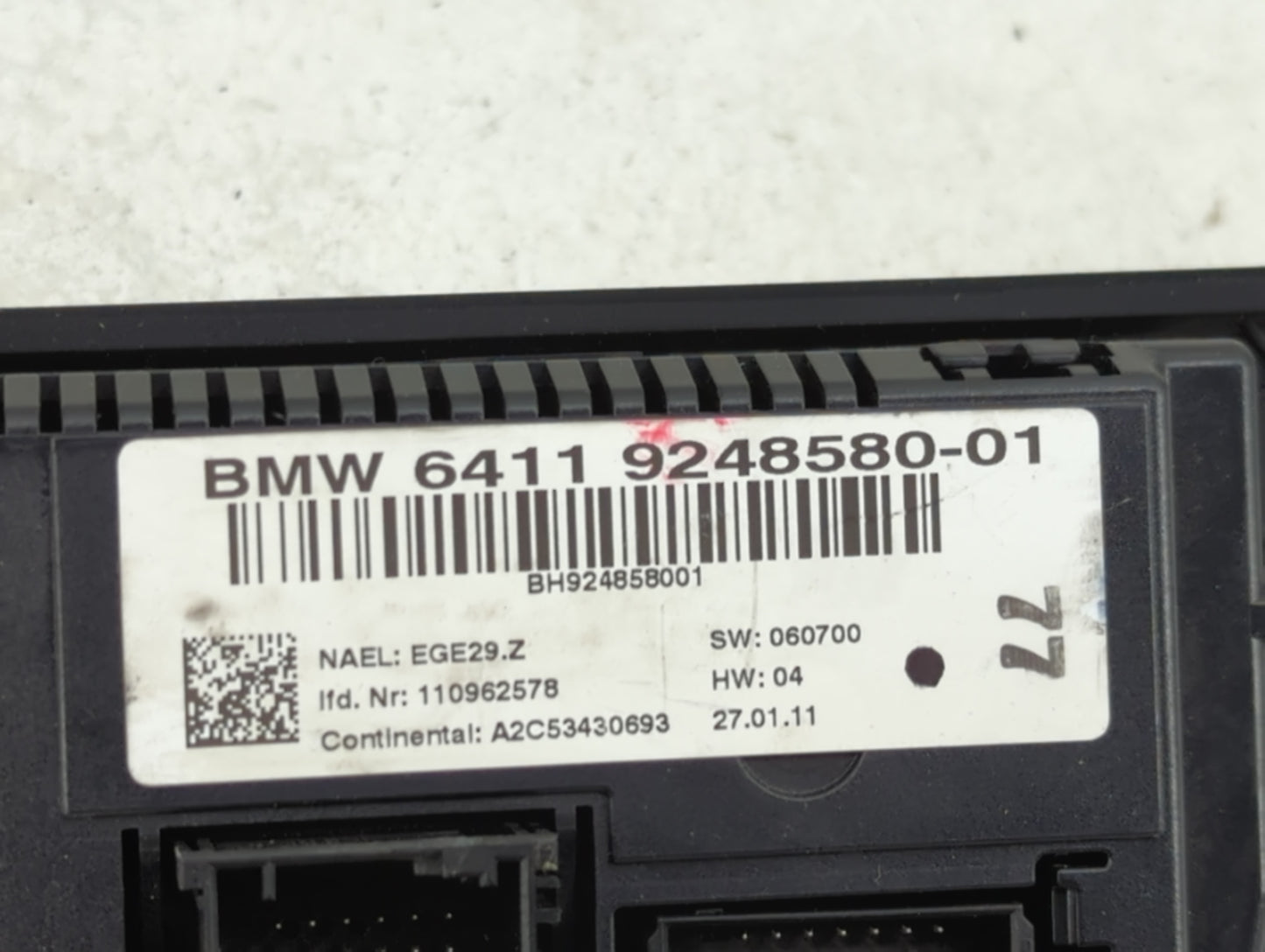 2010-2012 Bmw 328i Climate Control Module Temperature AC/Heater Replacement P/N:9248580-01 Fits Fits 2010 2011 2012 2013 201