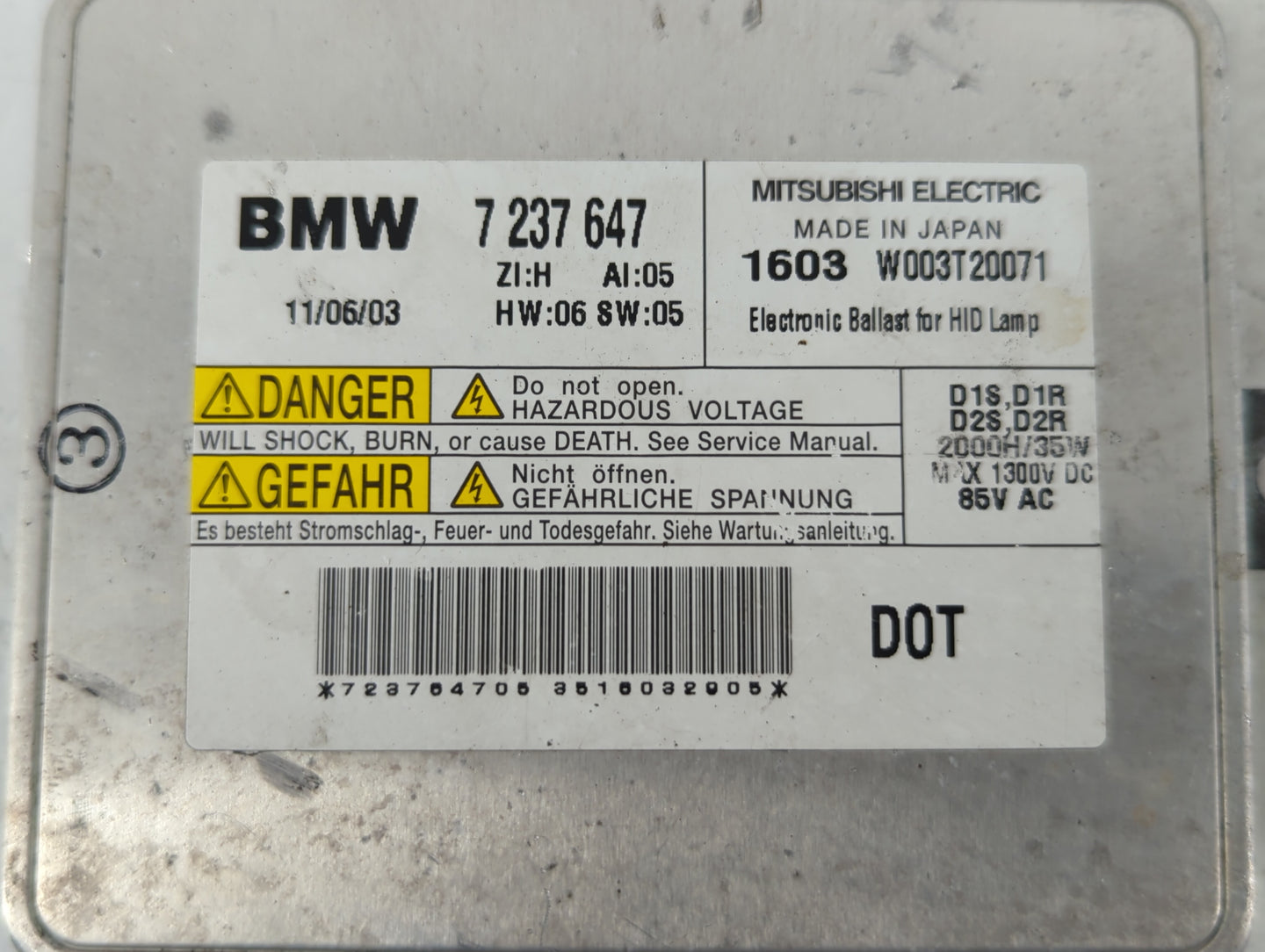 2011-2013 Bmw 328i Headlight Ballast Head Light - Oemusedautoparts1.com
