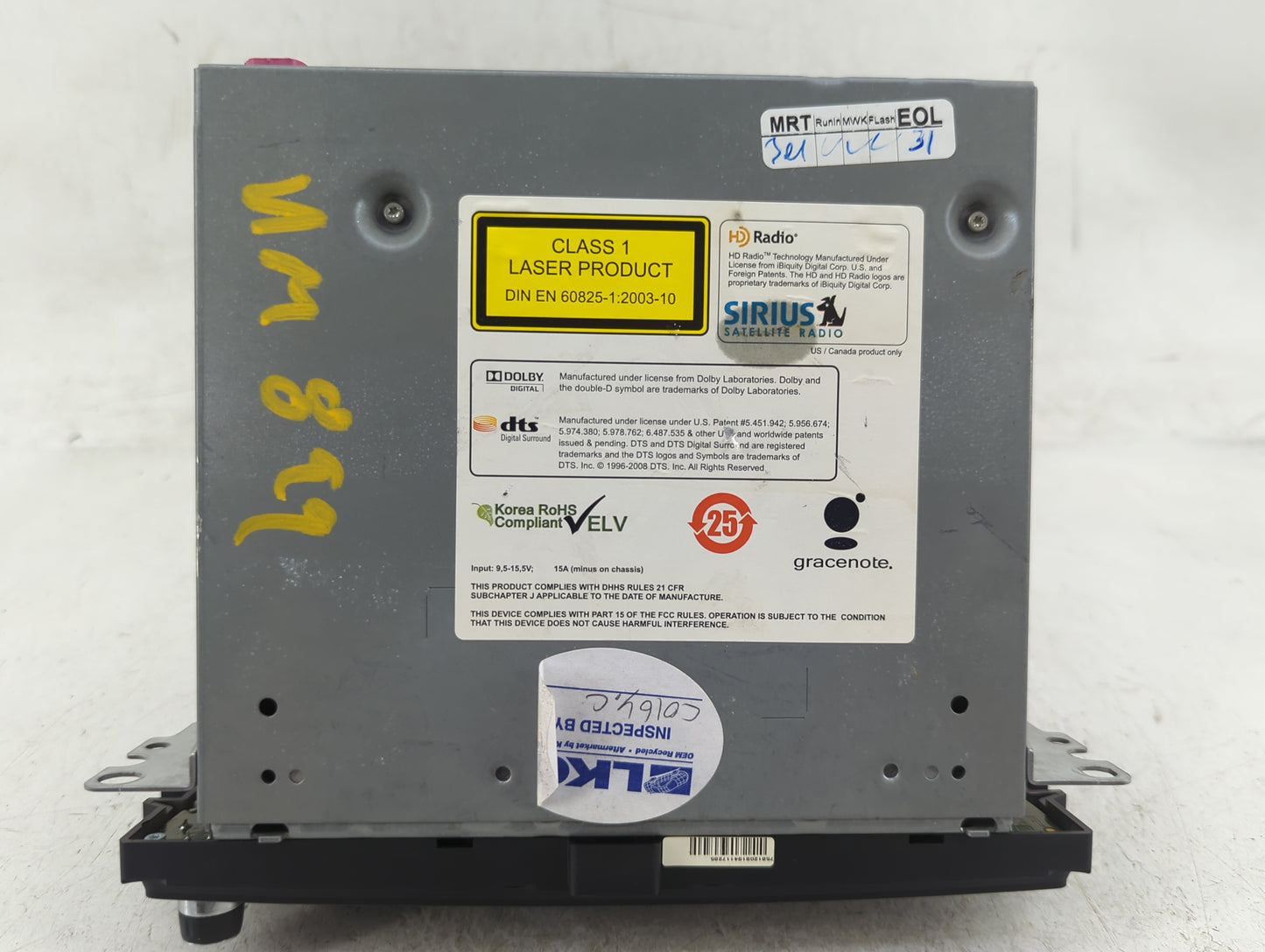 2007-2013 Bmw 335i Radio AM FM Cd Player Receiver Replacement P/N:9 239 214 01 Fits OEM Used Auto Parts - Oemusedautoparts1.