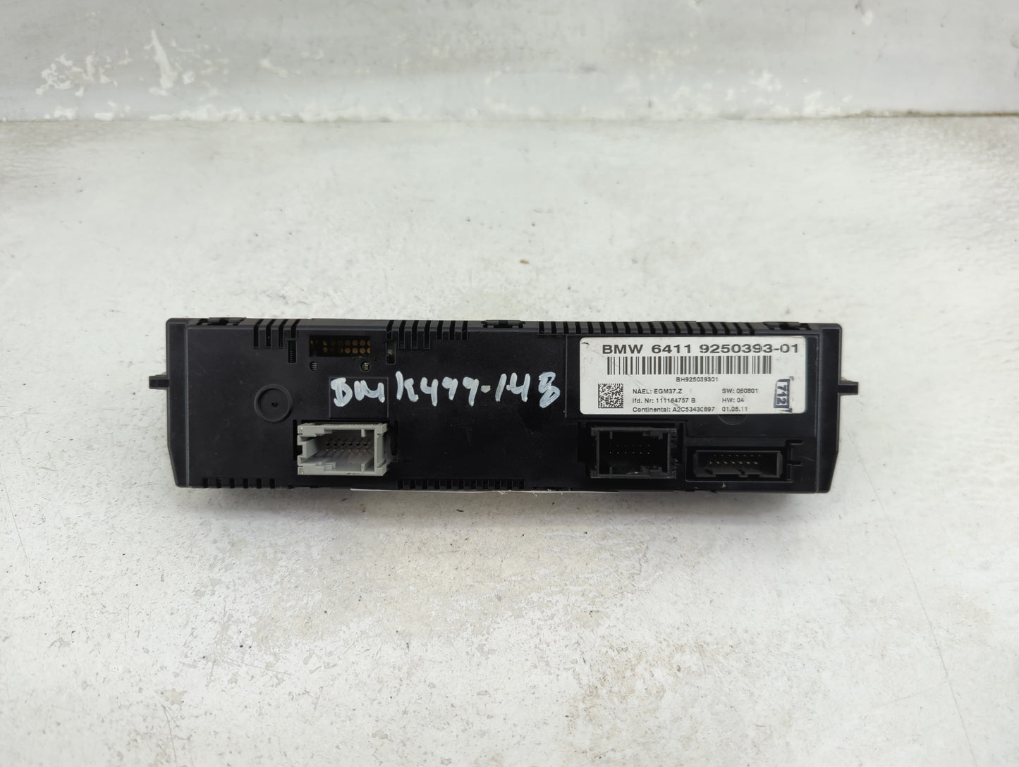 2010-2011 Bmw 335i Climate Control Module Temperature AC/Heater Replacement P/N:9250393-01 Fits Fits 2010 2011 2012 2013 201