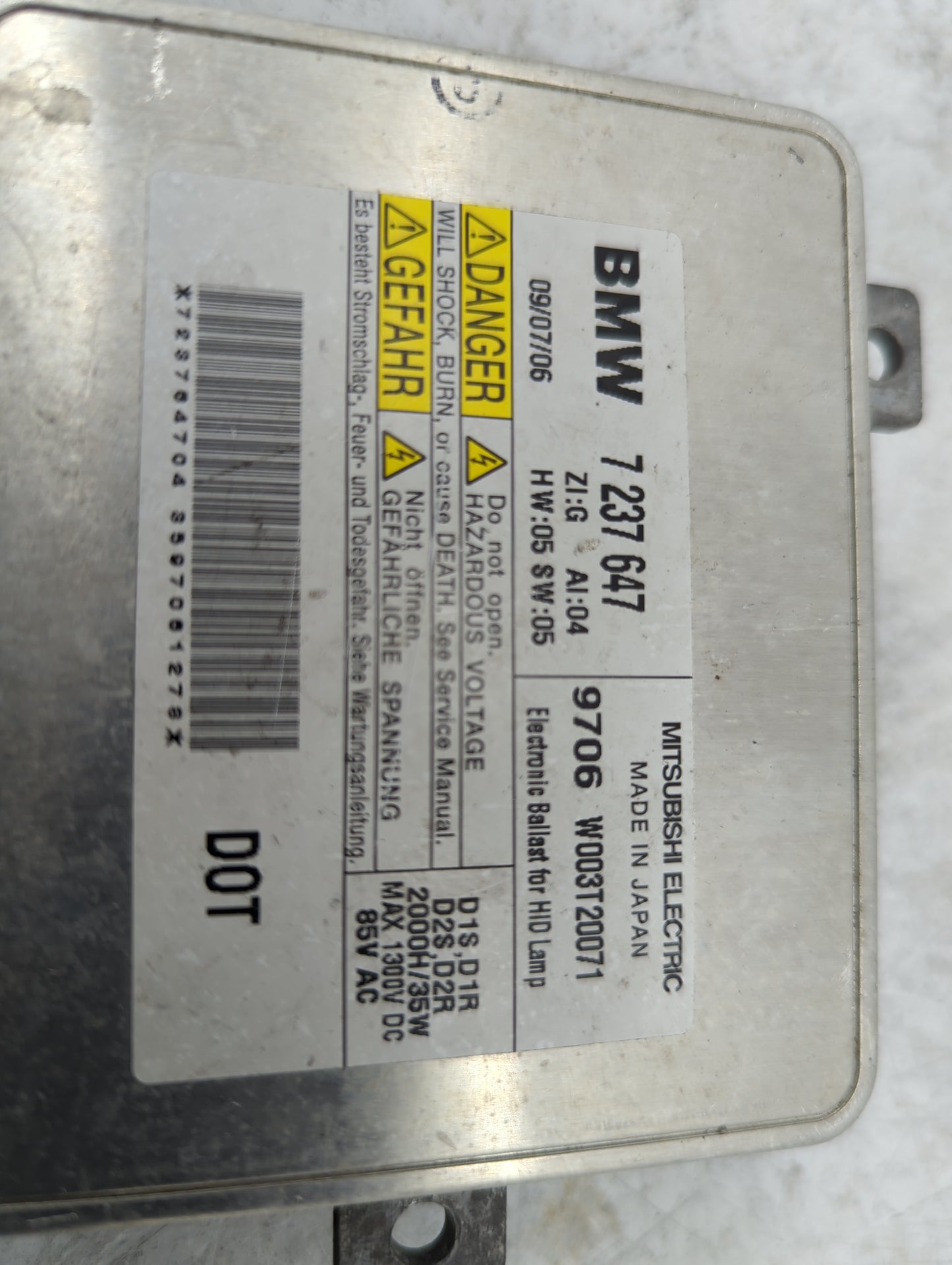 2011-2011 Bmw 335i Headlight Ballast Head Light 1463065 - Oemusedautoparts1.com