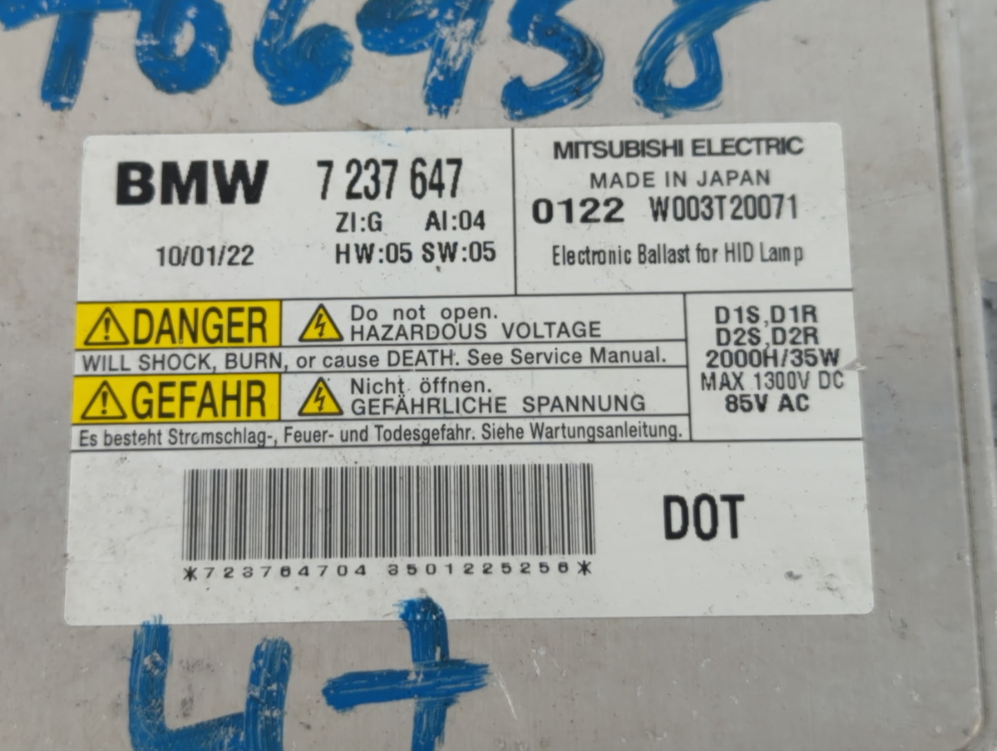 2011-2011 Bmw 335i Headlight Ballast Head Light - Oemusedautoparts1.com