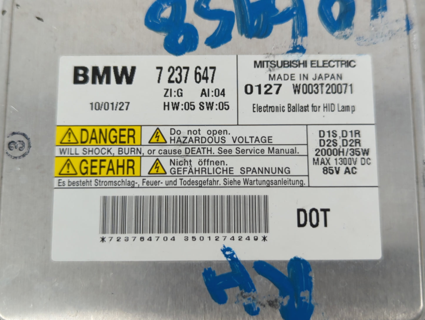 2011-2013 Bmw 335i Headlight Ballast Head Light - Oemusedautoparts1.com