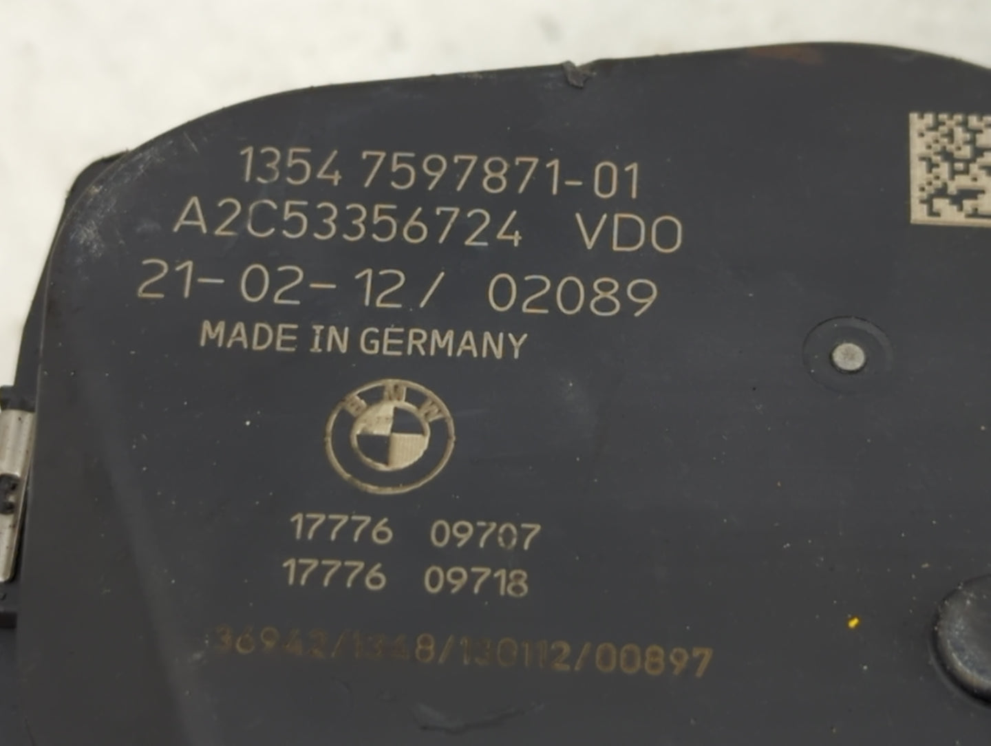 2011 Bmw 335i Throttle Body P/N:A2C53356724 1354 7597871-01 Fits Fits 2009 2010 2012 2013 OEM Used Auto Parts - Oemusedautop