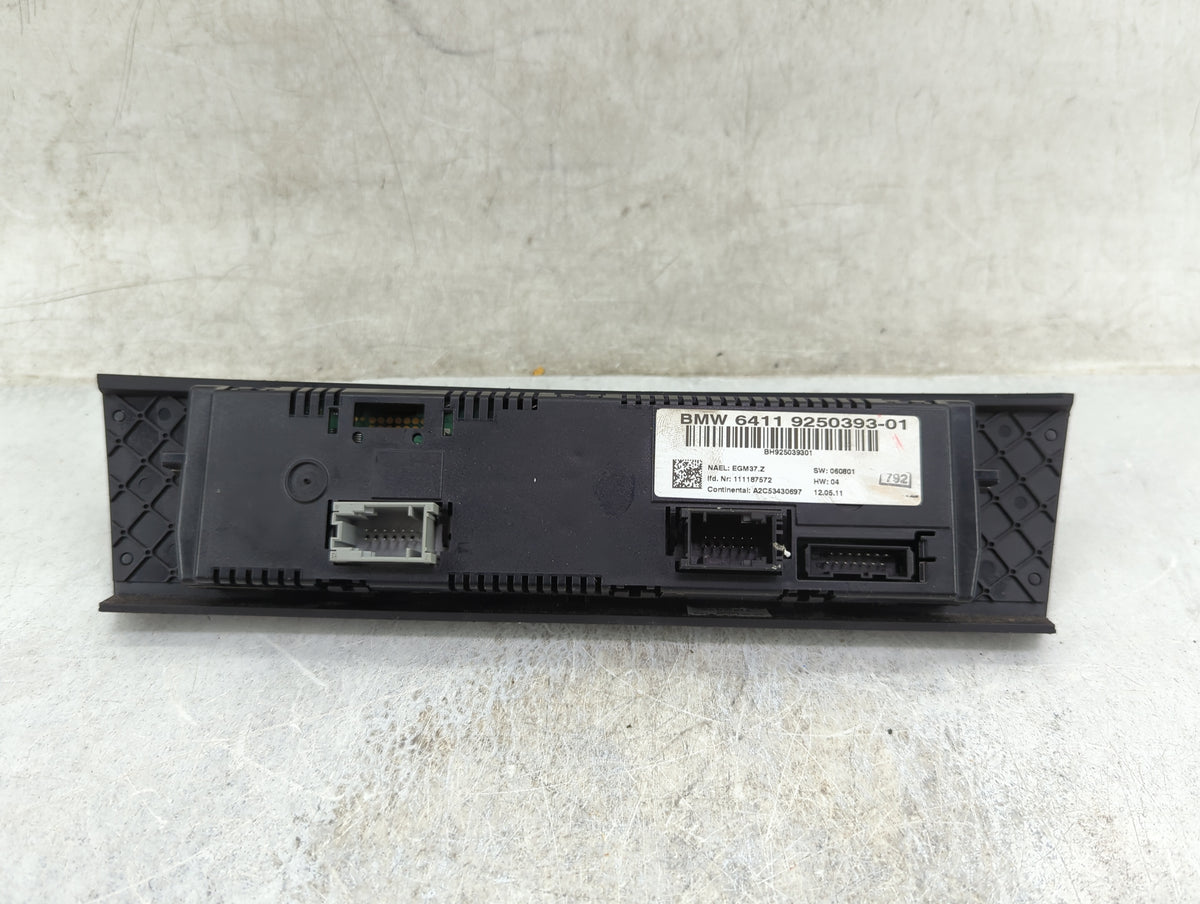 2011 Bmw 335i Xdrive Climate Control Module Temperature AC/Heater Replacement P/N:6411 9250393-01 Fits OEM Used Auto Parts -