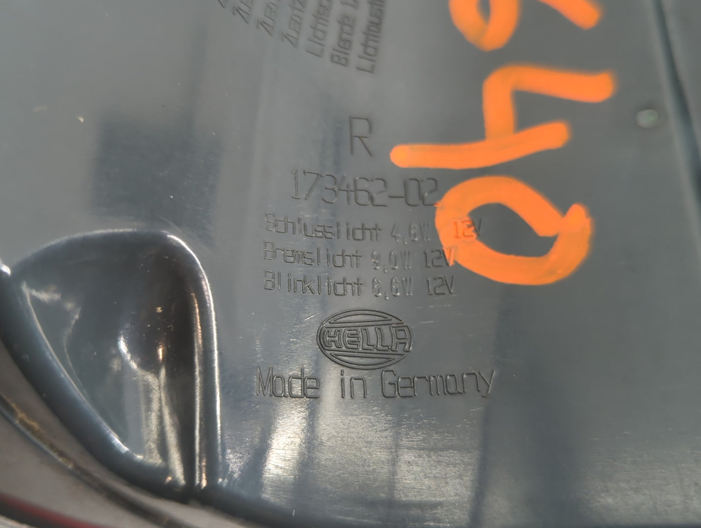 2011 Bmw 528i Tail Light Assembly Passenger Right OEM P/N:173462-02 Fits OEM Used Auto Parts - Oemusedautoparts1.com