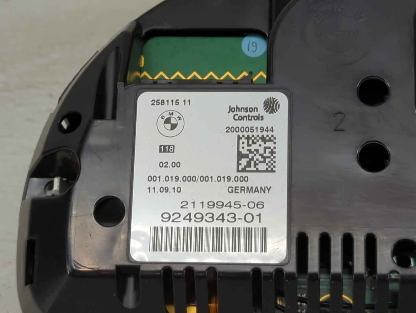 2011 Bmw 528i Instrument Cluster Speedometer Gauges P/N:9249343-01 Miles: Fits OEM Used Auto Parts - Oemusedautoparts1.com
