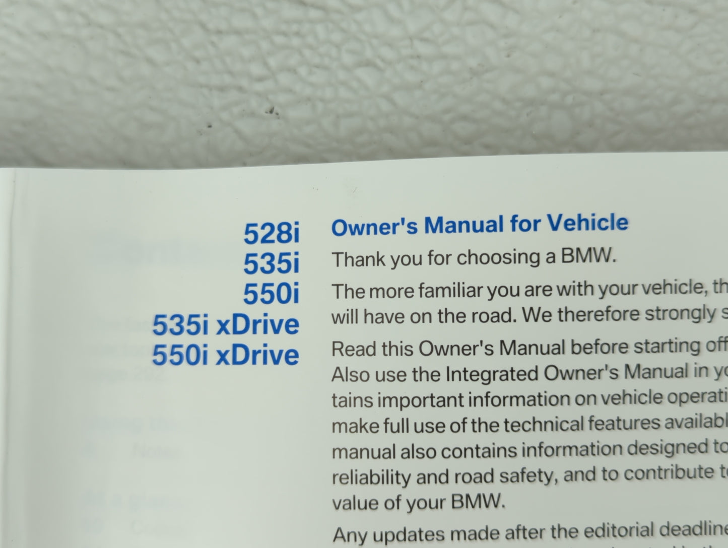 2011 Bmw 528i Owners Manual Book Guide OEM Used Auto Parts - Oemusedautoparts1.com