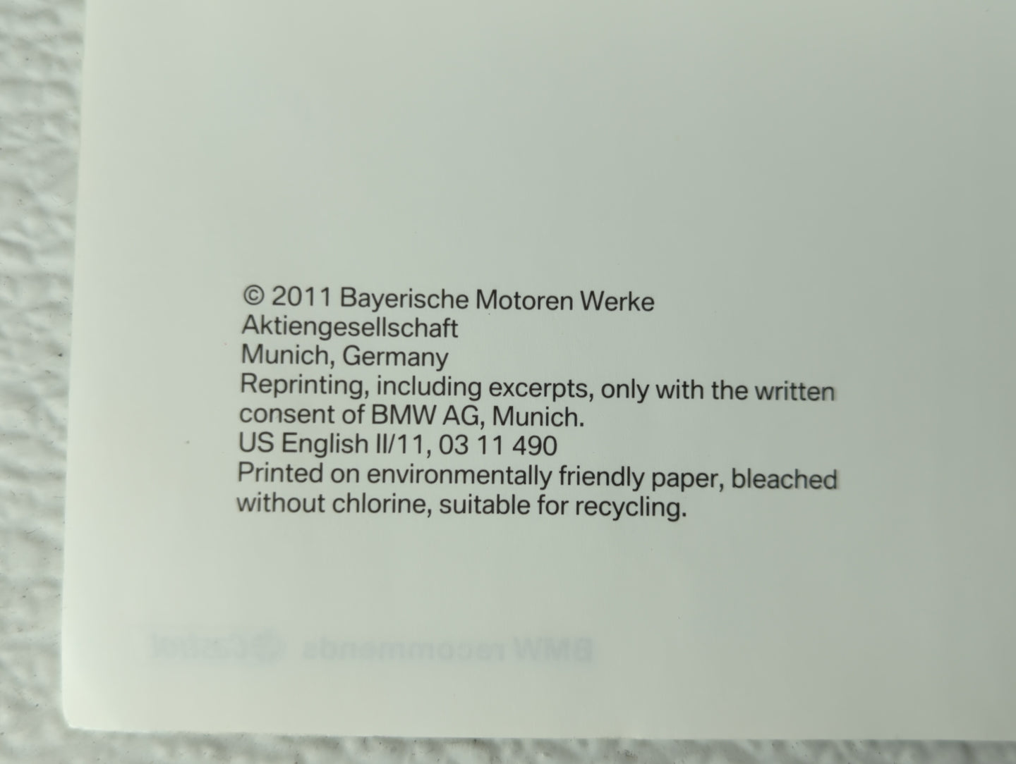 2011 Bmw 528i Owners Manual Book Guide OEM Used Auto Parts - Oemusedautoparts1.com