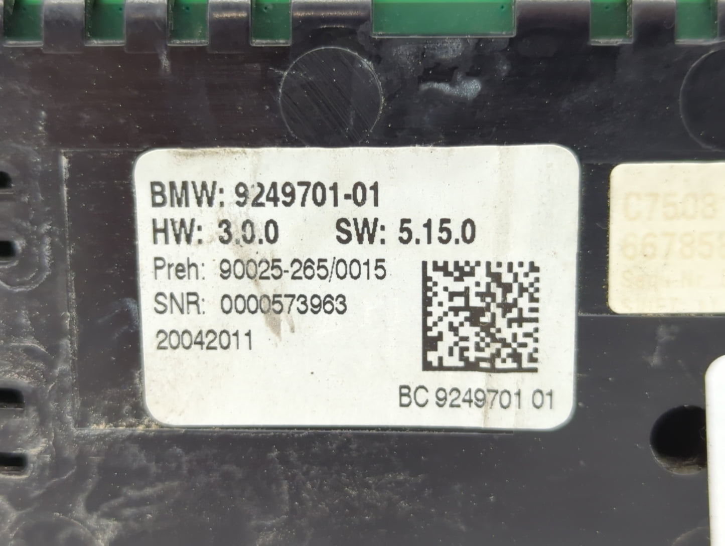 2011-2016 Bmw 528i Climate Control Module Temperature AC/Heater Replacement P/N:9306156-01 Fits Fits 2011 2012 2013 2014 201