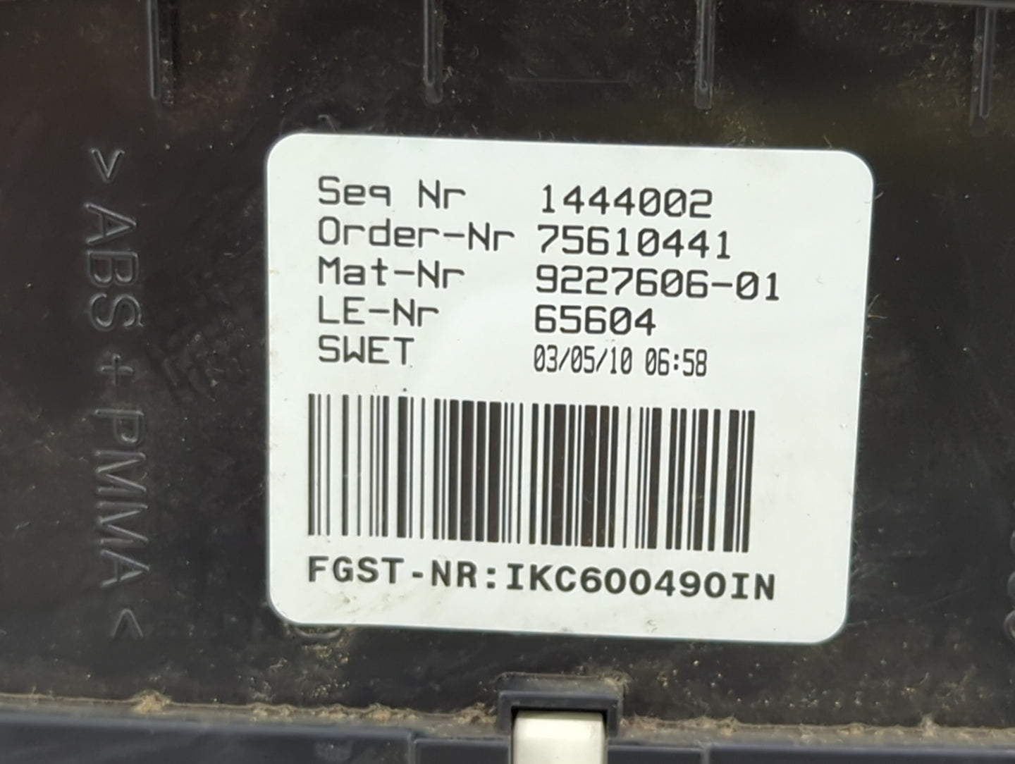 2011 Bmw 535i Instrument Cluster Speedometer Gauges P/N:9227606-01 2059559-05 Miles:145K Fits OEM Used Auto Parts - Oemuseda