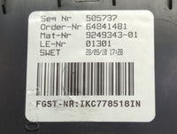 2011 Bmw 535i Instrument Cluster Speedometer Gauges P/N:9249343-01 64841481, 505737 Miles: Fits OEM Used Auto Parts - Oemuse