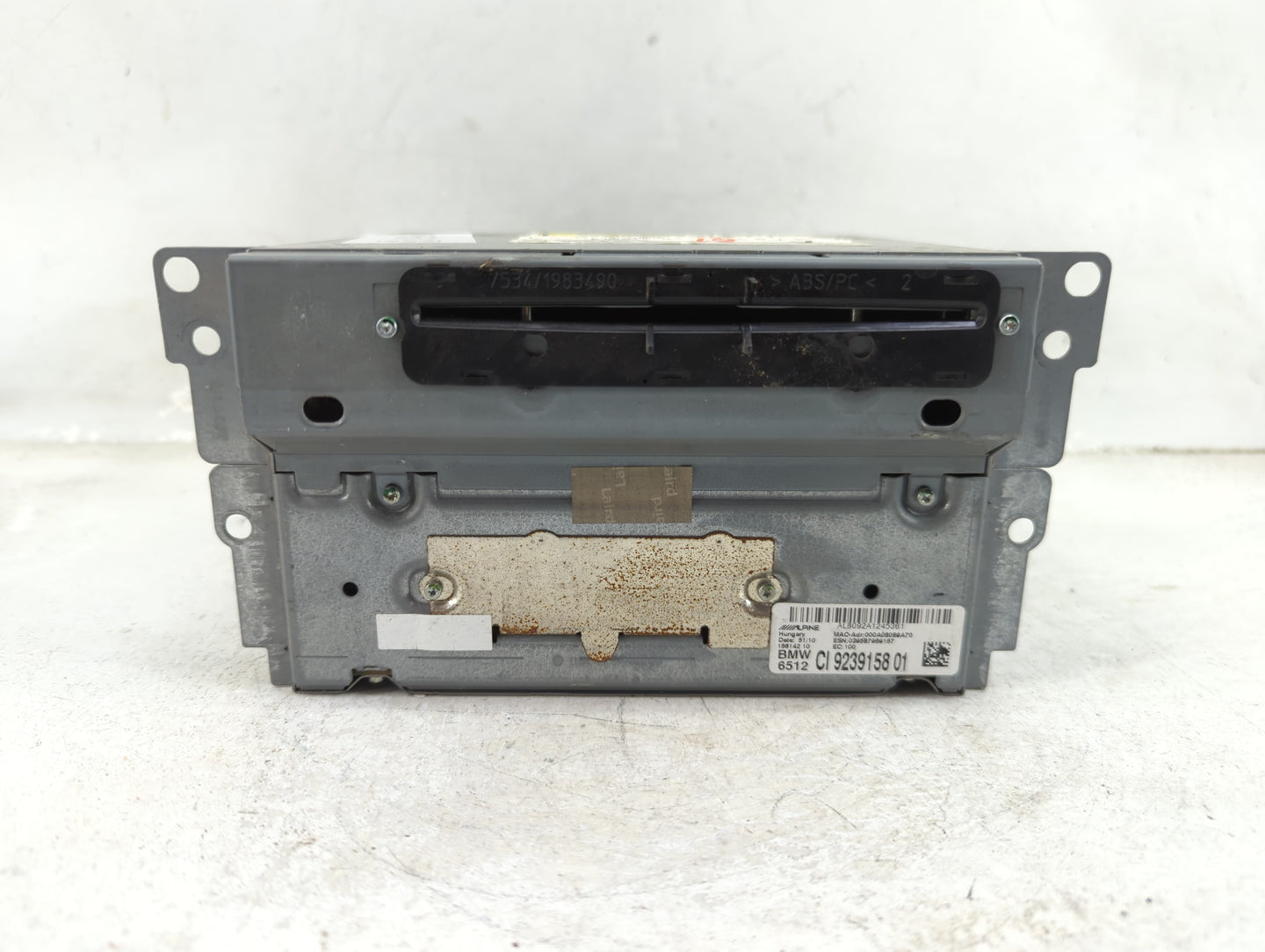 2011-2012 Bmw 535i Radio AM FM Cd Player Receiver Replacement P/N:9239158 01 Fits Fits 2010 2011 2012 OEM Used Auto Parts - 